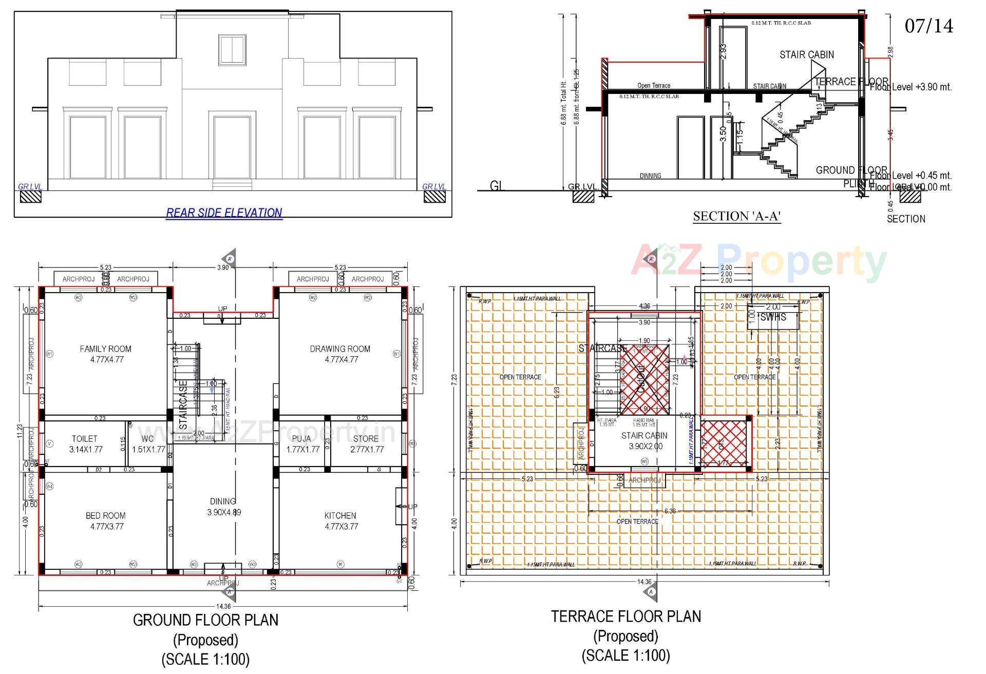 Layout of real estate project Vrundavan 10 located at Ognaj, Ahmedabad, Gujarat