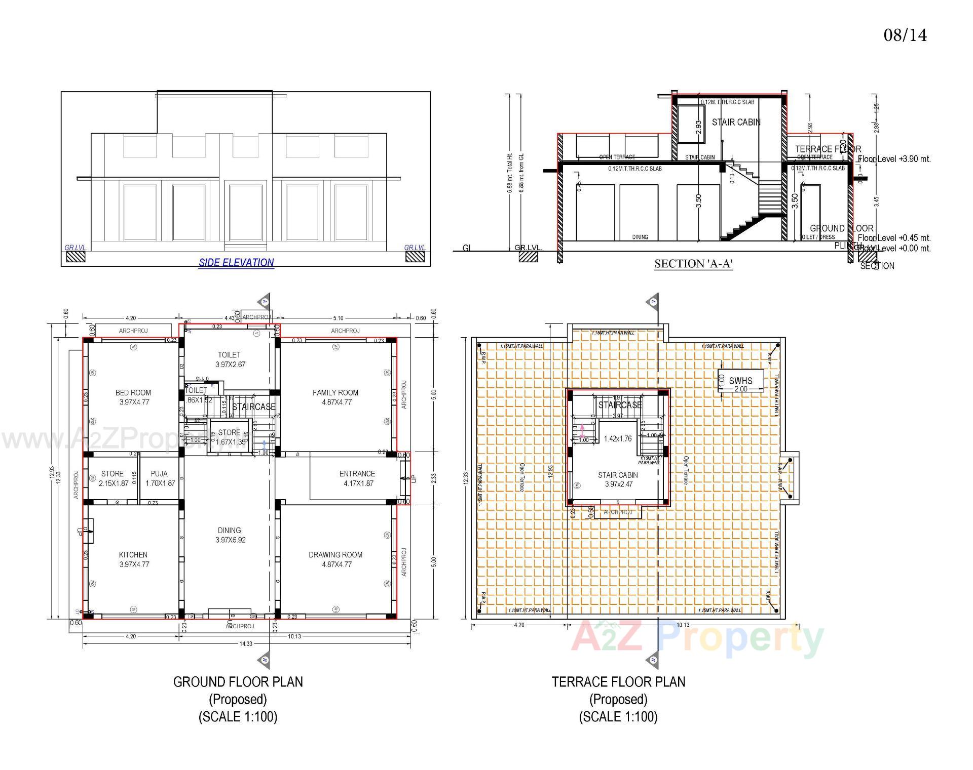 Layout of real estate project Vrundavan 10 located at Ognaj, Ahmedabad, Gujarat