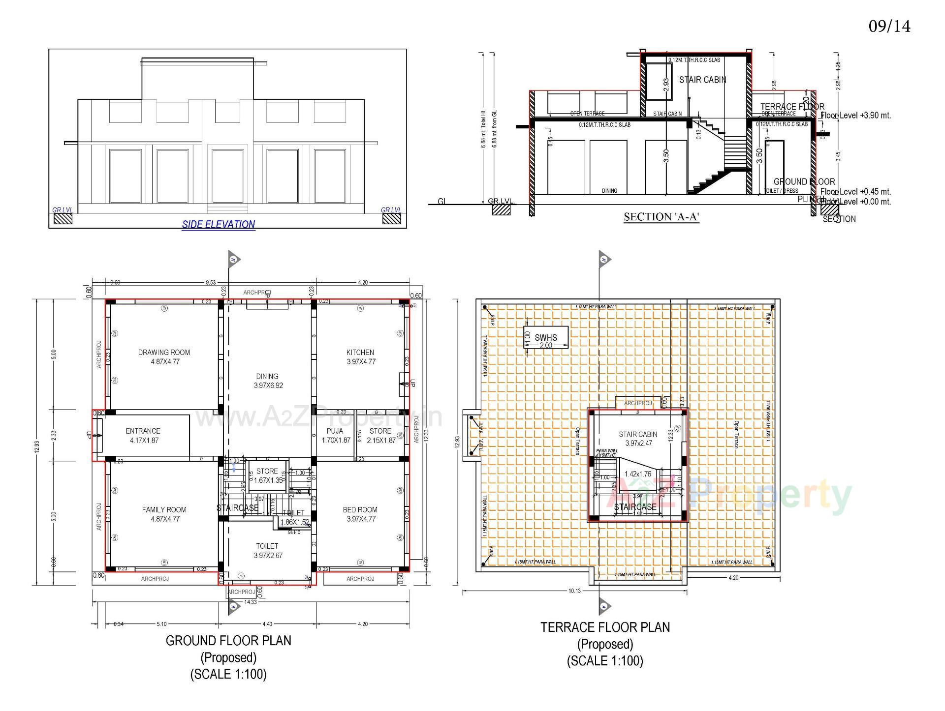 Layout of real estate project Vrundavan 10 located at Ognaj, Ahmedabad, Gujarat