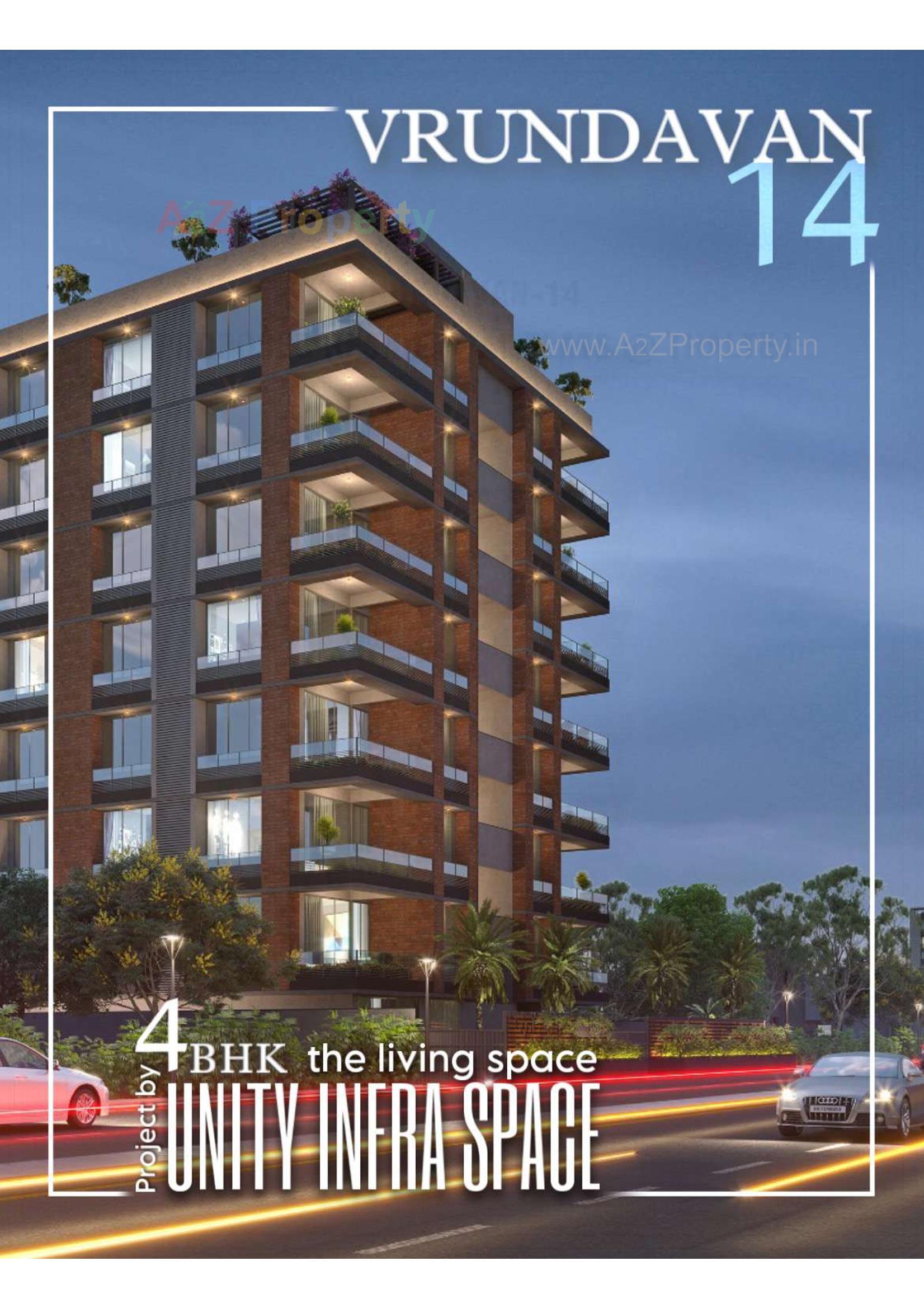 3D Elevation of real estate project Vrundavan located at Thaltej, Ahmedabad, Gujarat