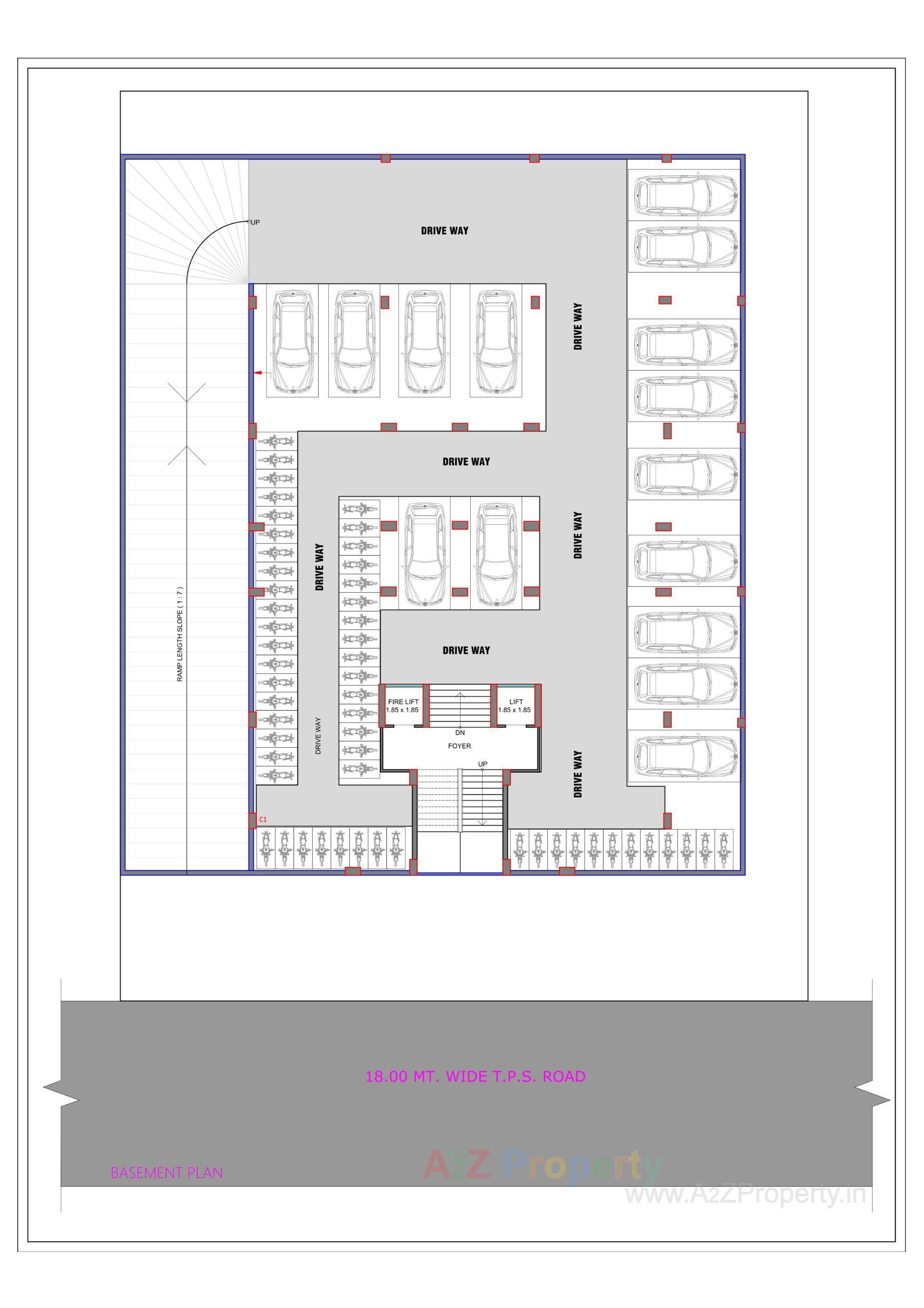 Layout of real estate project Vrundavan located at Thaltej, Ahmedabad, Gujarat