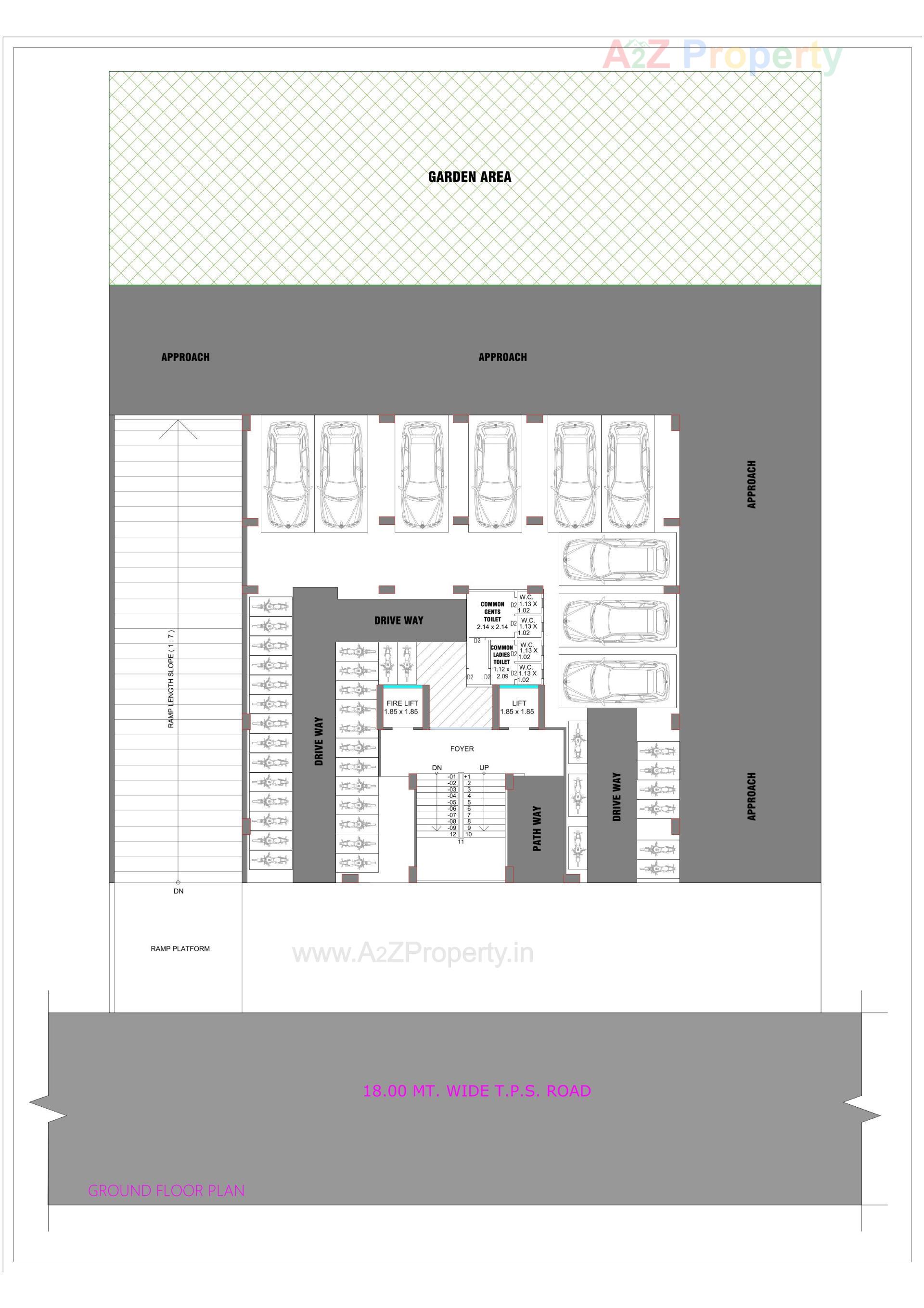 Layout of real estate project Vrundavan located at Thaltej, Ahmedabad, Gujarat