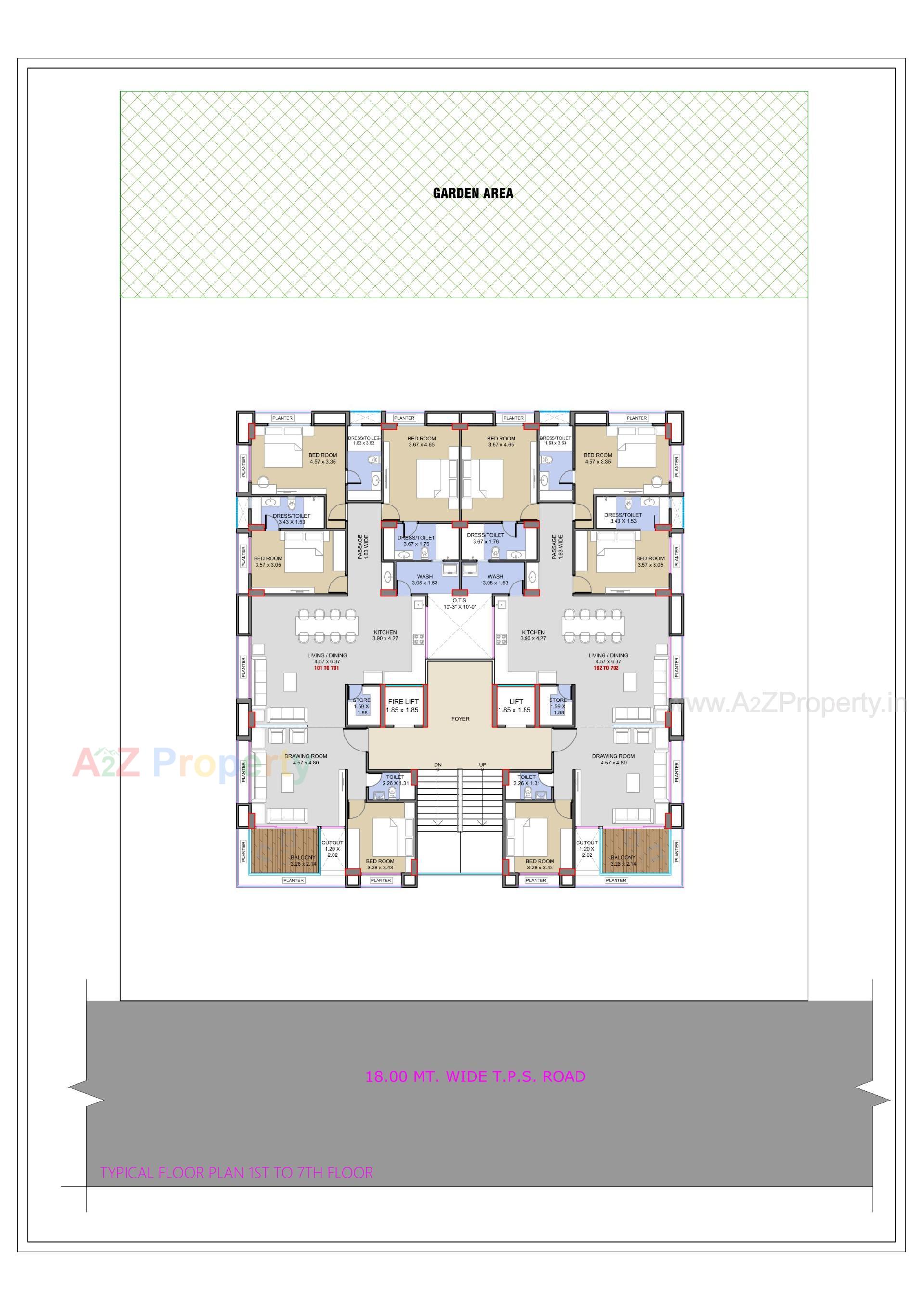 Layout of real estate project Vrundavan located at Thaltej, Ahmedabad, Gujarat