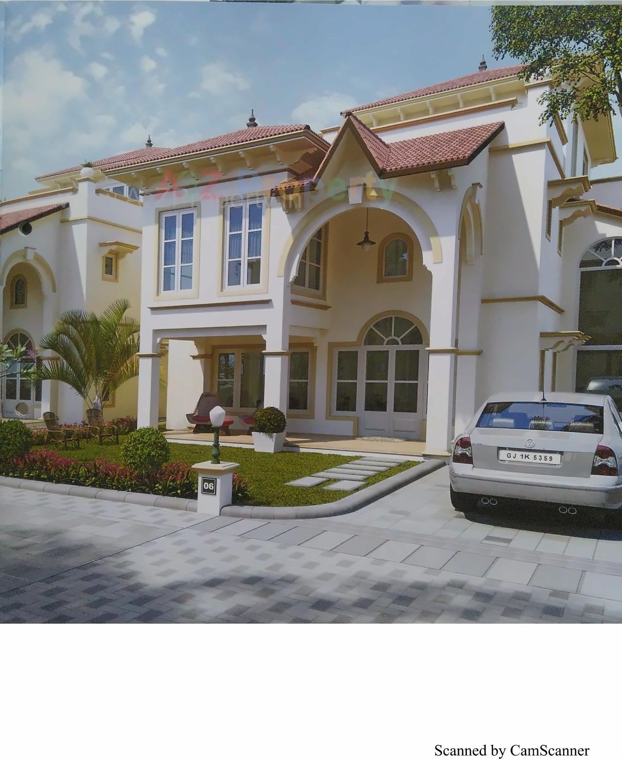 3D Elevation of real estate project Vrundavan Bunglows located at Thaltej, Ahmedabad, Gujarat