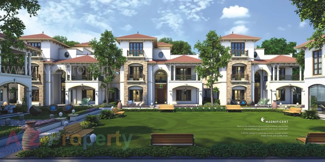 3D Elevation of real estate project Vrundavan Bunglows located at Thaltej, Ahmedabad, Gujarat