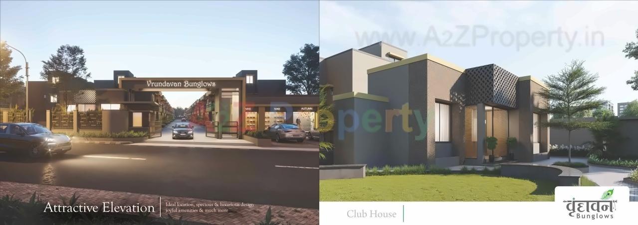 3D Elevation of real estate project Vrundavan Bunglows located at Geratpur, Ahmedabad, Gujarat