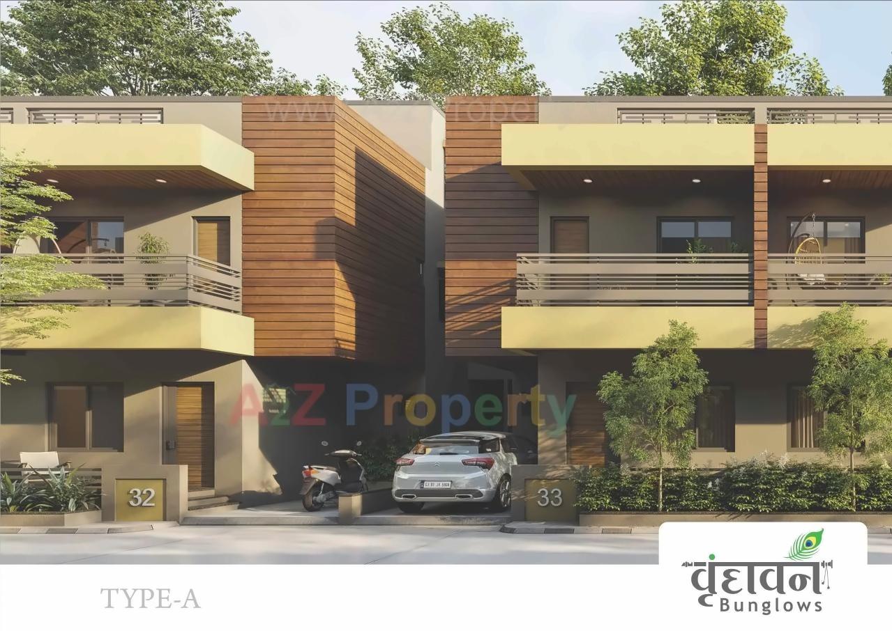 3D Elevation of real estate project Vrundavan Bunglows located at Geratpur, Ahmedabad, Gujarat