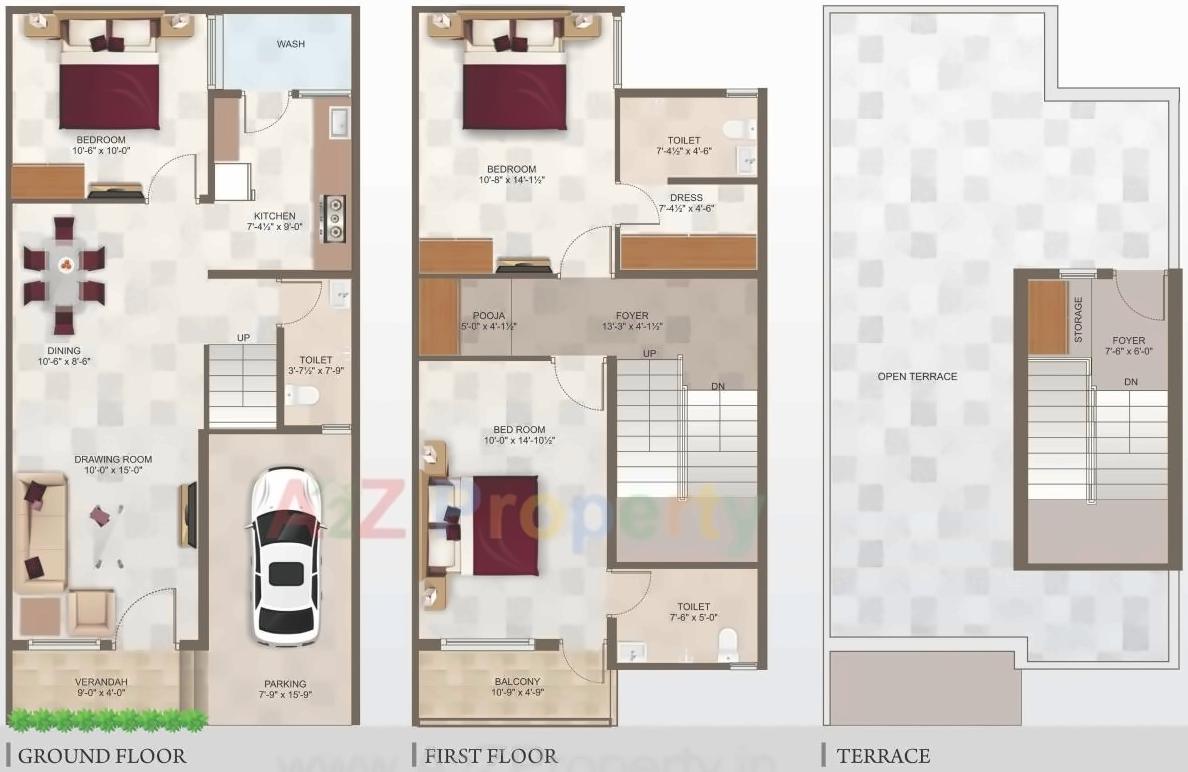Layout of real estate project Vrundavan Bunglows located at Geratpur, Ahmedabad, Gujarat