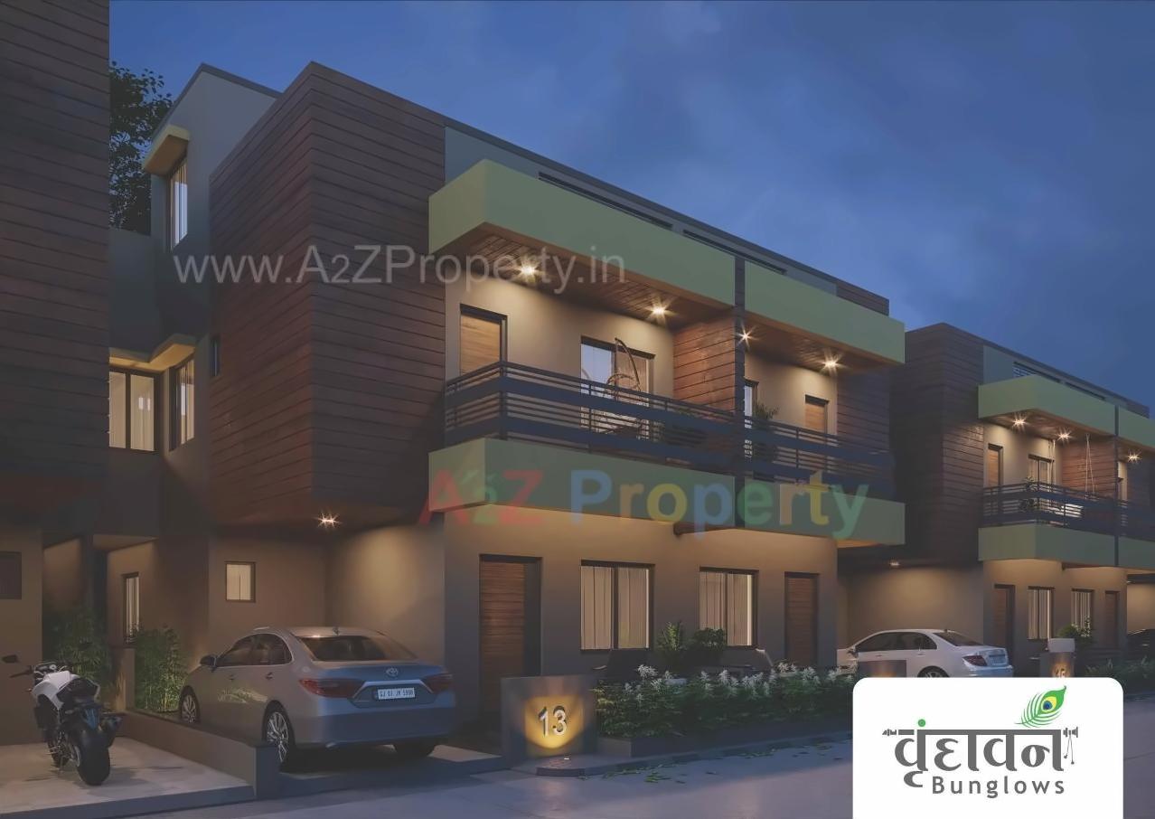 3D Elevation of real estate project Vrundavan Bunglows located at Geratpur, Ahmedabad, Gujarat