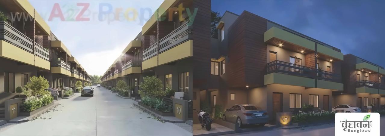 3D Elevation of real estate project Vrundavan Bunglows located at Geratpur, Ahmedabad, Gujarat