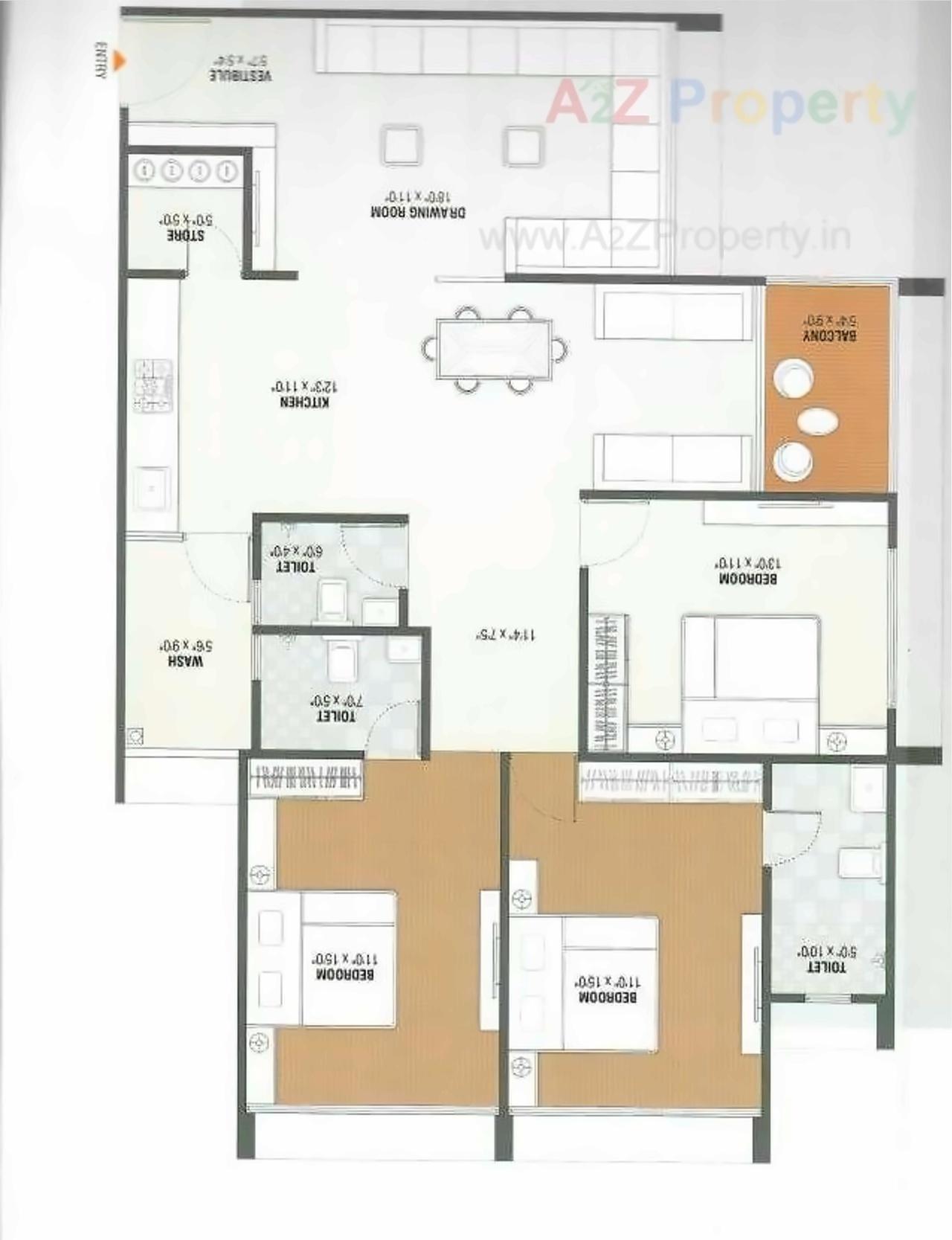 Layout of real estate project Vrundavan Pearl located at Chandkheda, Ahmedabad, Gujarat
