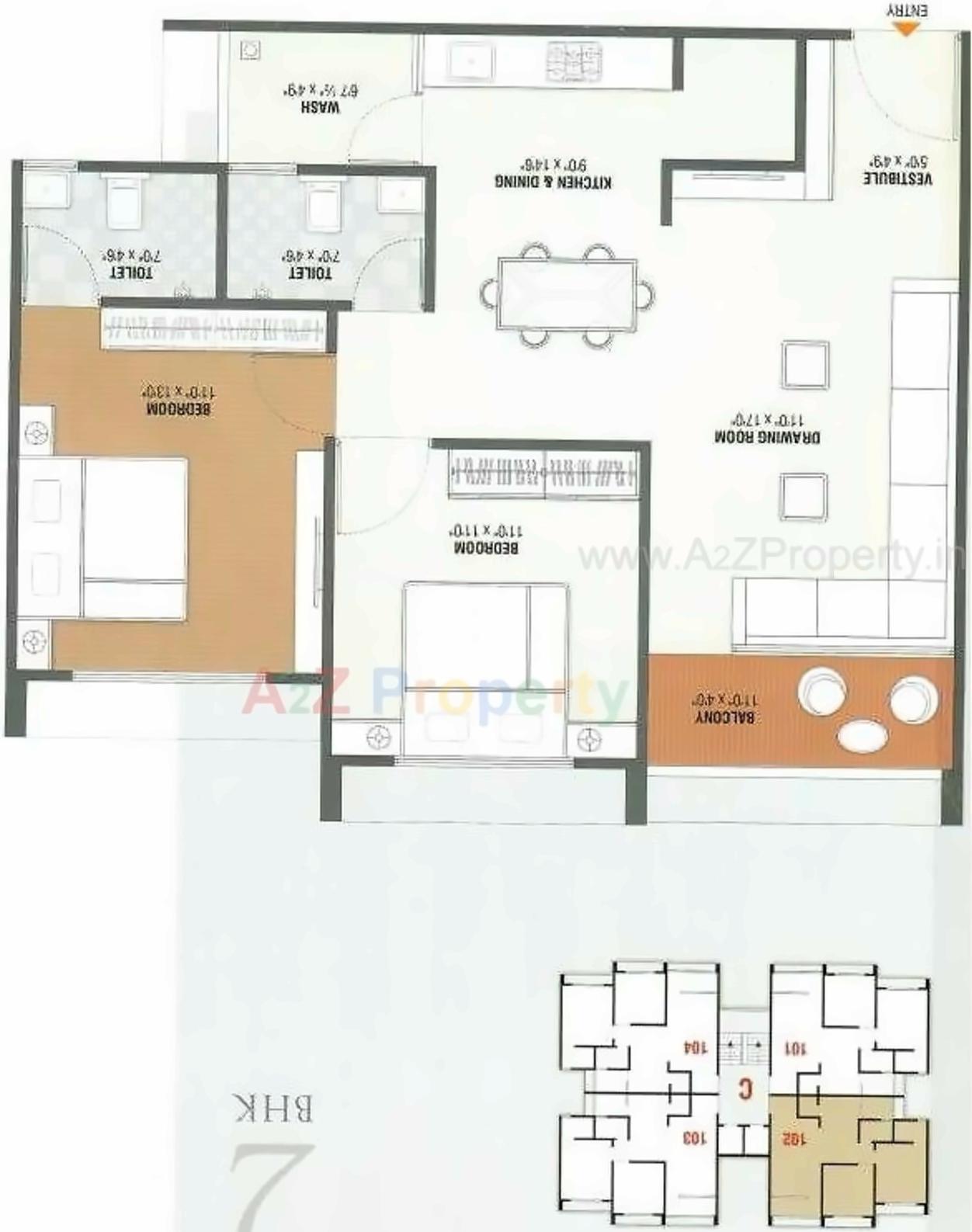 Layout of real estate project Vrundavan Pearl located at Chandkheda, Ahmedabad, Gujarat