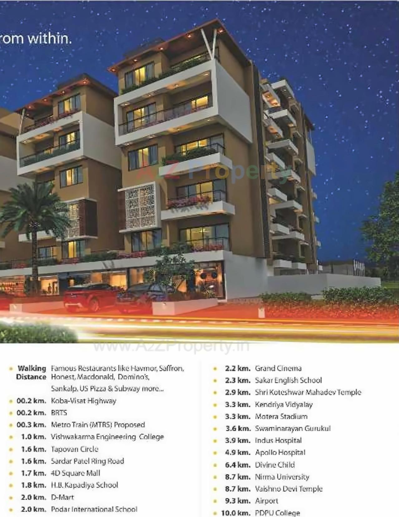 3D Elevation of real estate project Vrundavan Pearl located at City, Ahmedabad, Gujarat
