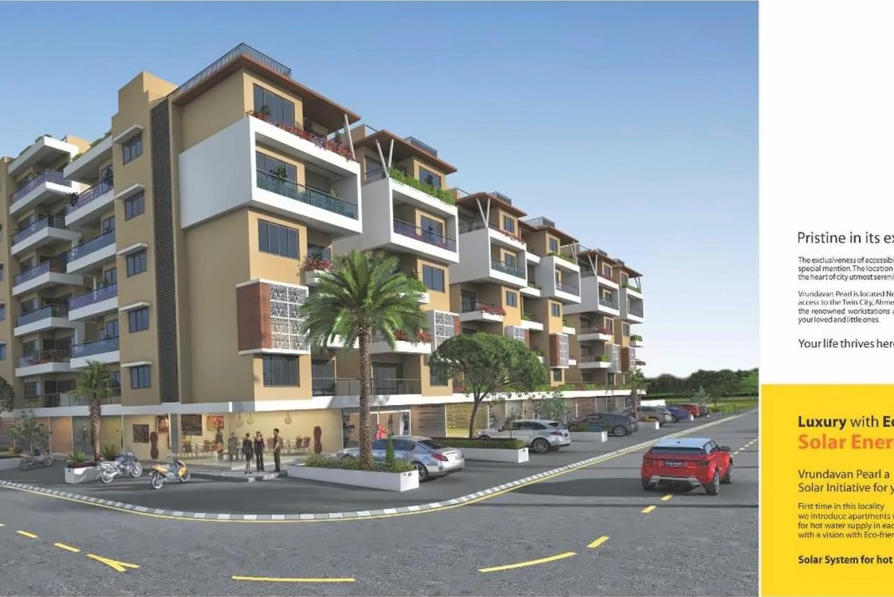 3D Elevation of real estate project Vrundavan Pearl located at City, Ahmedabad, Gujarat