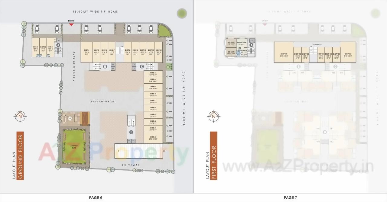 Layout of real estate project Vrundavan Residency located at Nikol, Ahmedabad, Gujarat