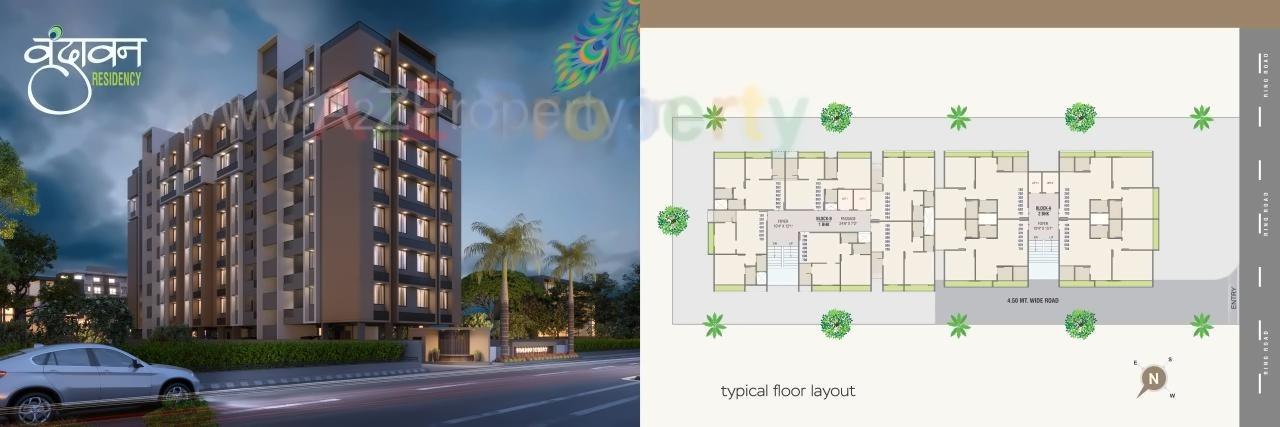 Layout of real estate project Vrundavan Residency located at Ahmedabad, Ahmedabad, Gujarat