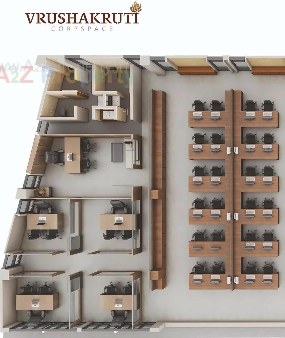 Layout of real estate project Vrushakruti Corpspace located at Vejalpur, Ahmedabad, Gujarat