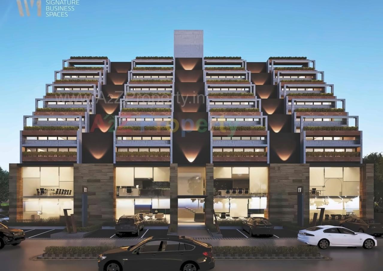 3D Elevation of real estate project W located at Makarba, Ahmedabad, Gujarat