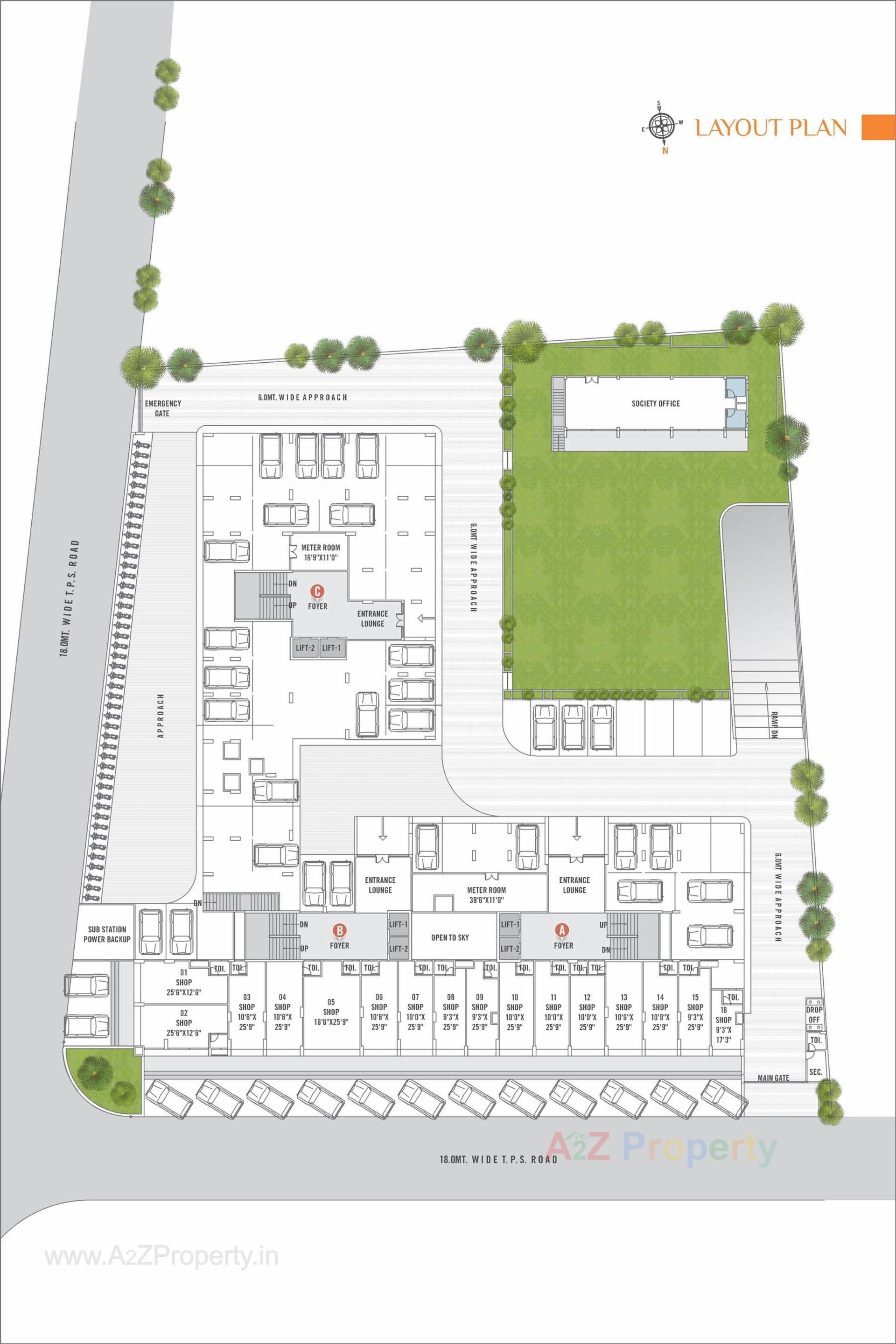 Layout of real estate project Wertical Space located at Chharodi, Ahmedabad, Gujarat