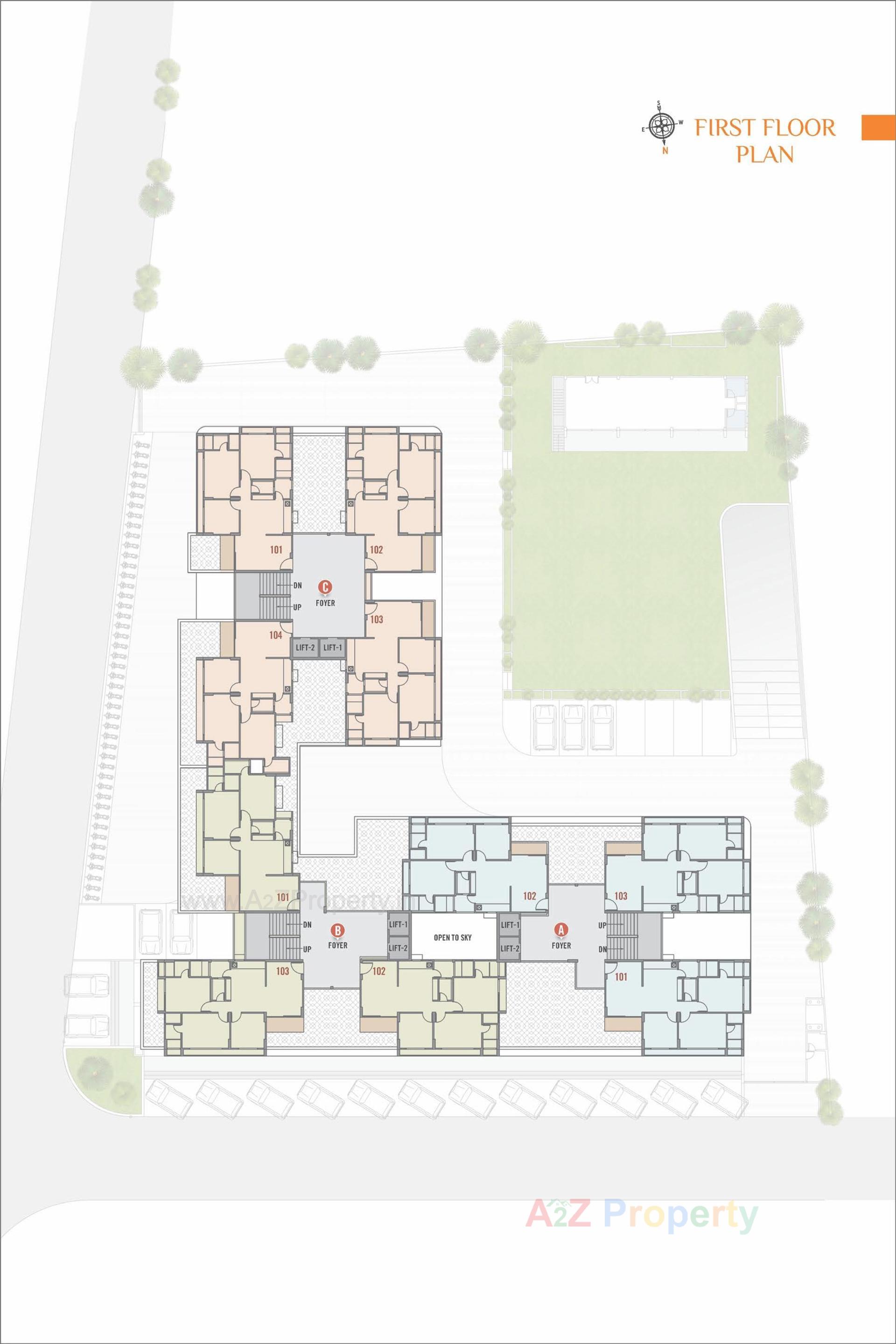 Layout of real estate project Wertical Space located at Chharodi, Ahmedabad, Gujarat