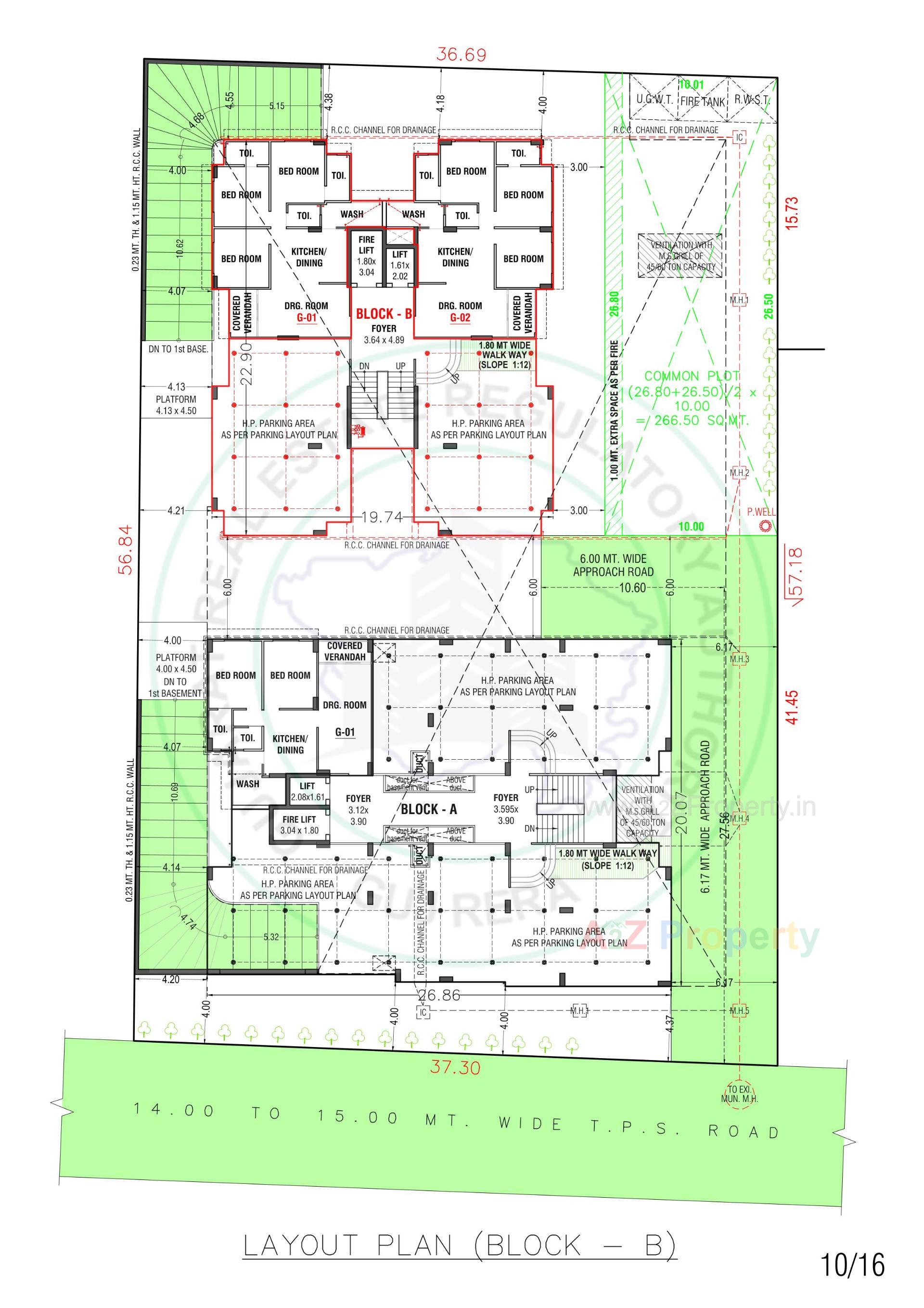 Layout of real estate project Western Greens located at Sarkhej, Ahmedabad, Gujarat
