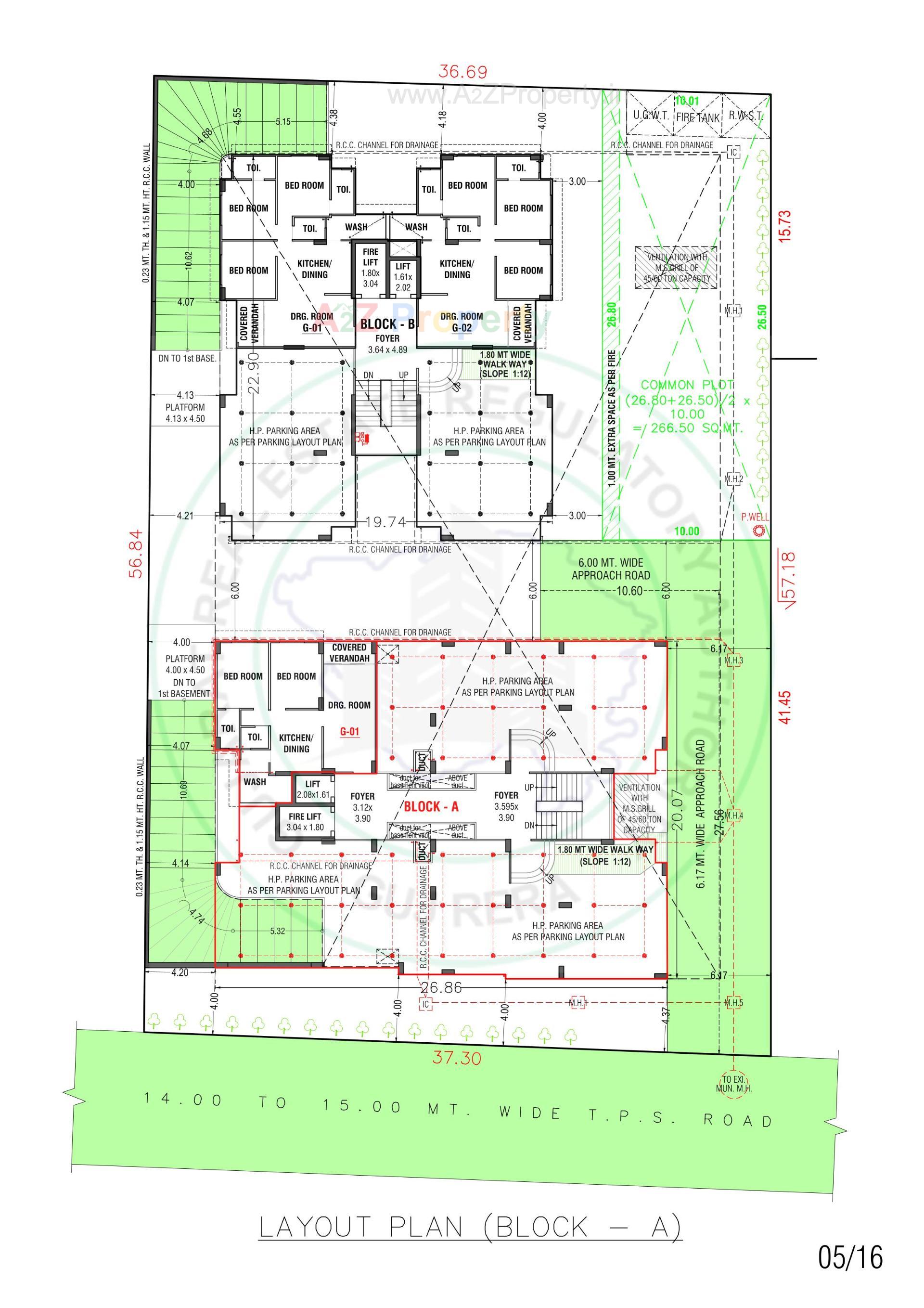 Layout of real estate project Western Greens located at Sarkhej, Ahmedabad, Gujarat