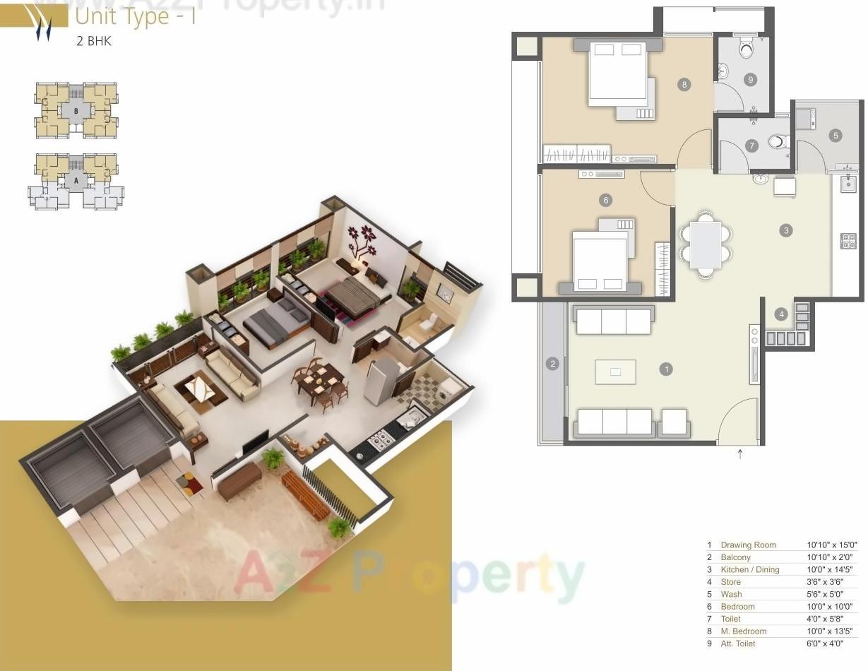 Layout of real estate project Western Height located at Jagatpur, Ahmedabad, Gujarat