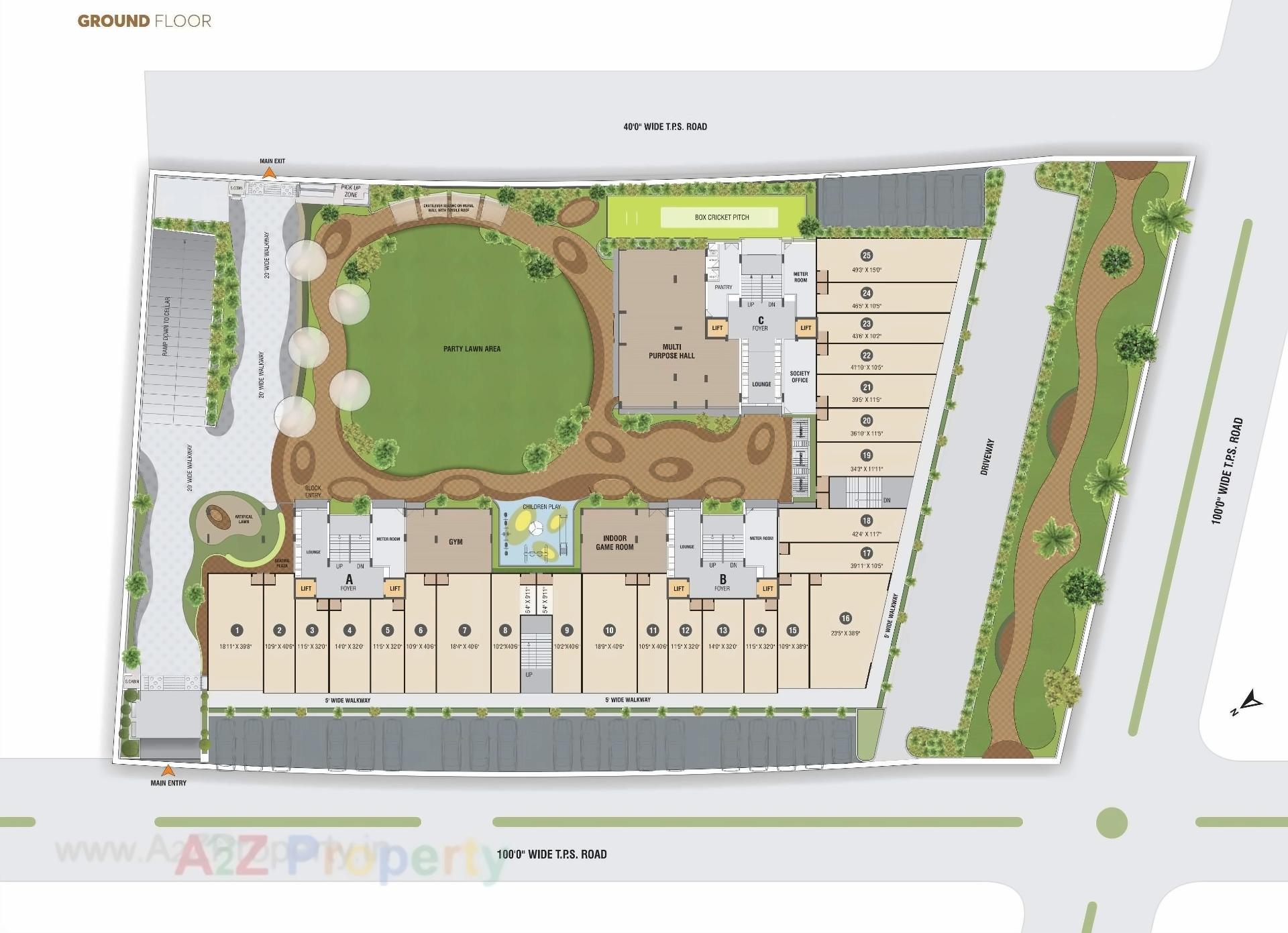 Layout of real estate project Western Prime located at Ahmedabad, Ahmedabad, Gujarat