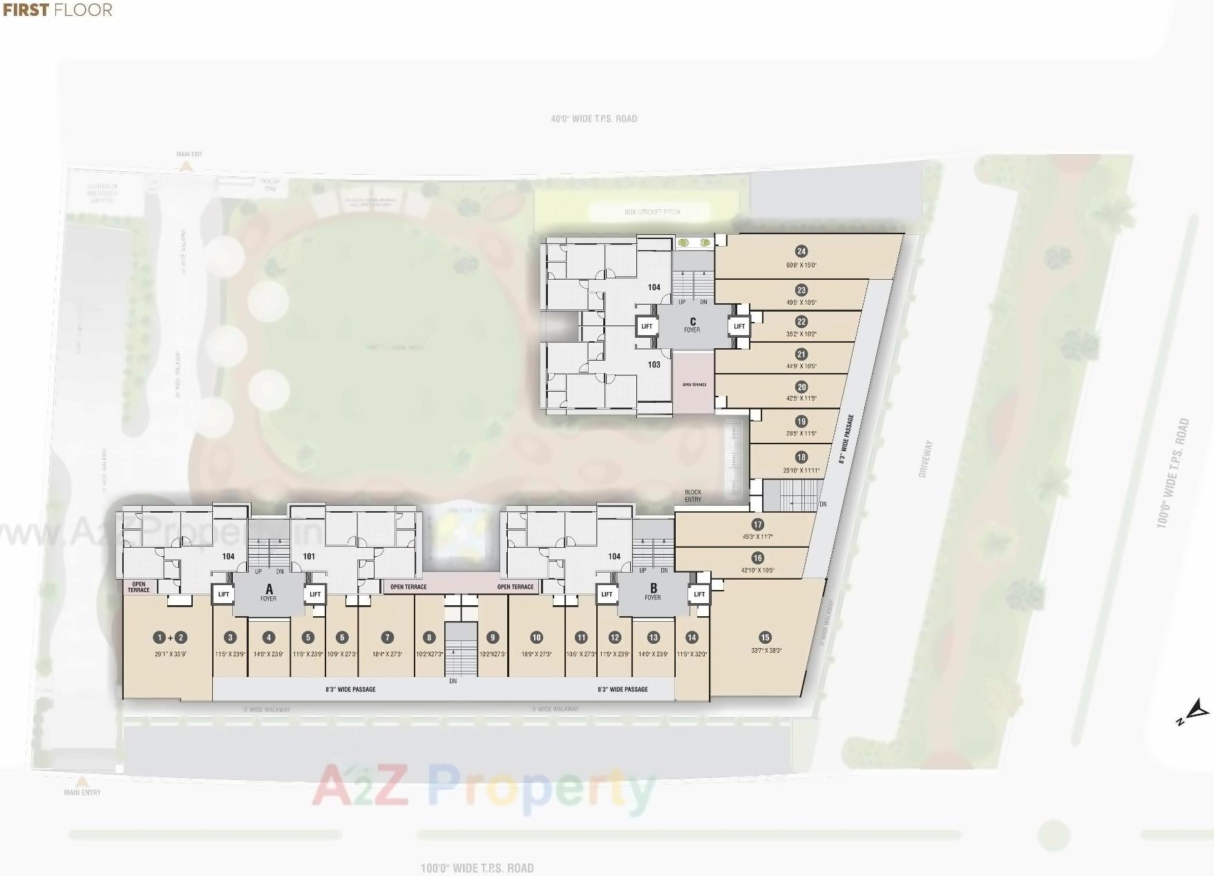 Layout of real estate project Western Prime located at Ahmedabad, Ahmedabad, Gujarat