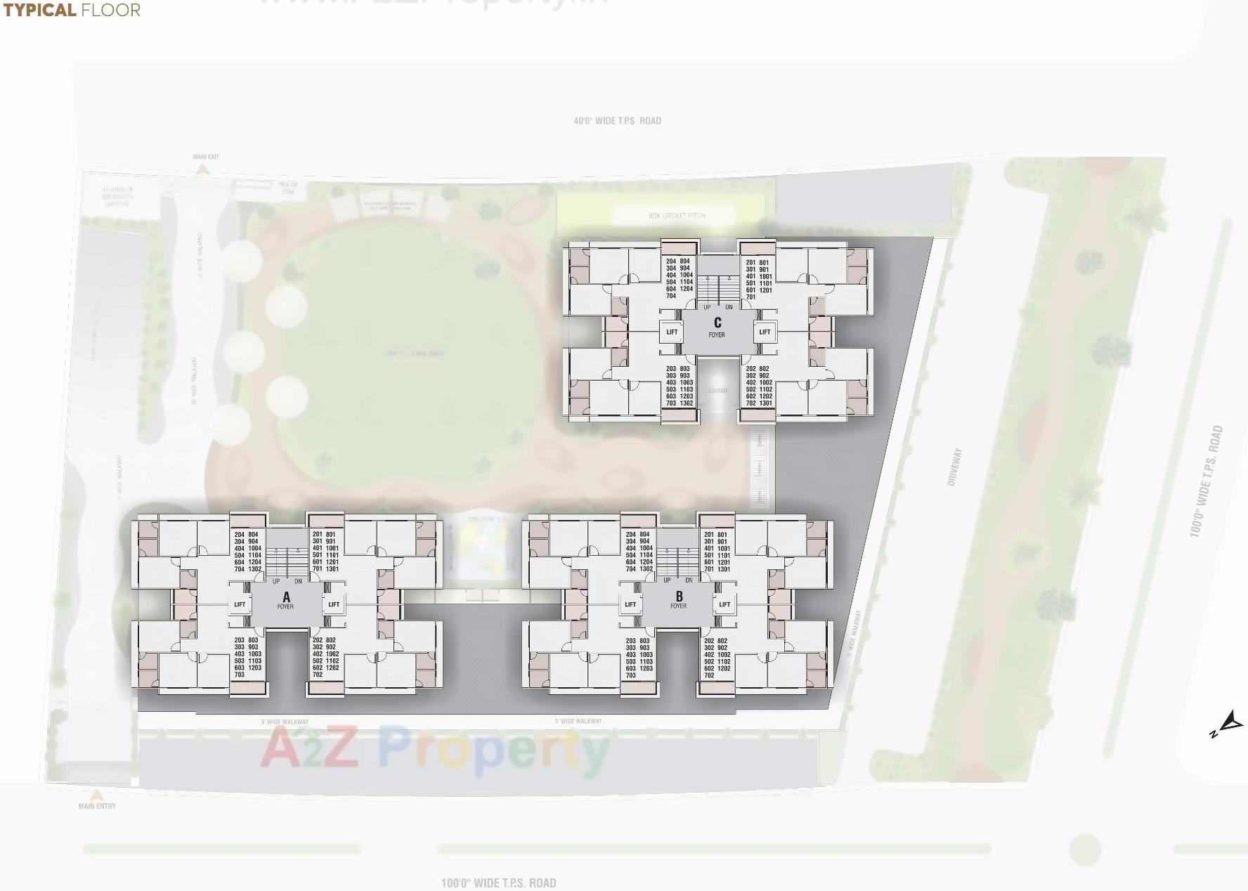 Layout of real estate project Western Prime located at Ahmedabad, Ahmedabad, Gujarat