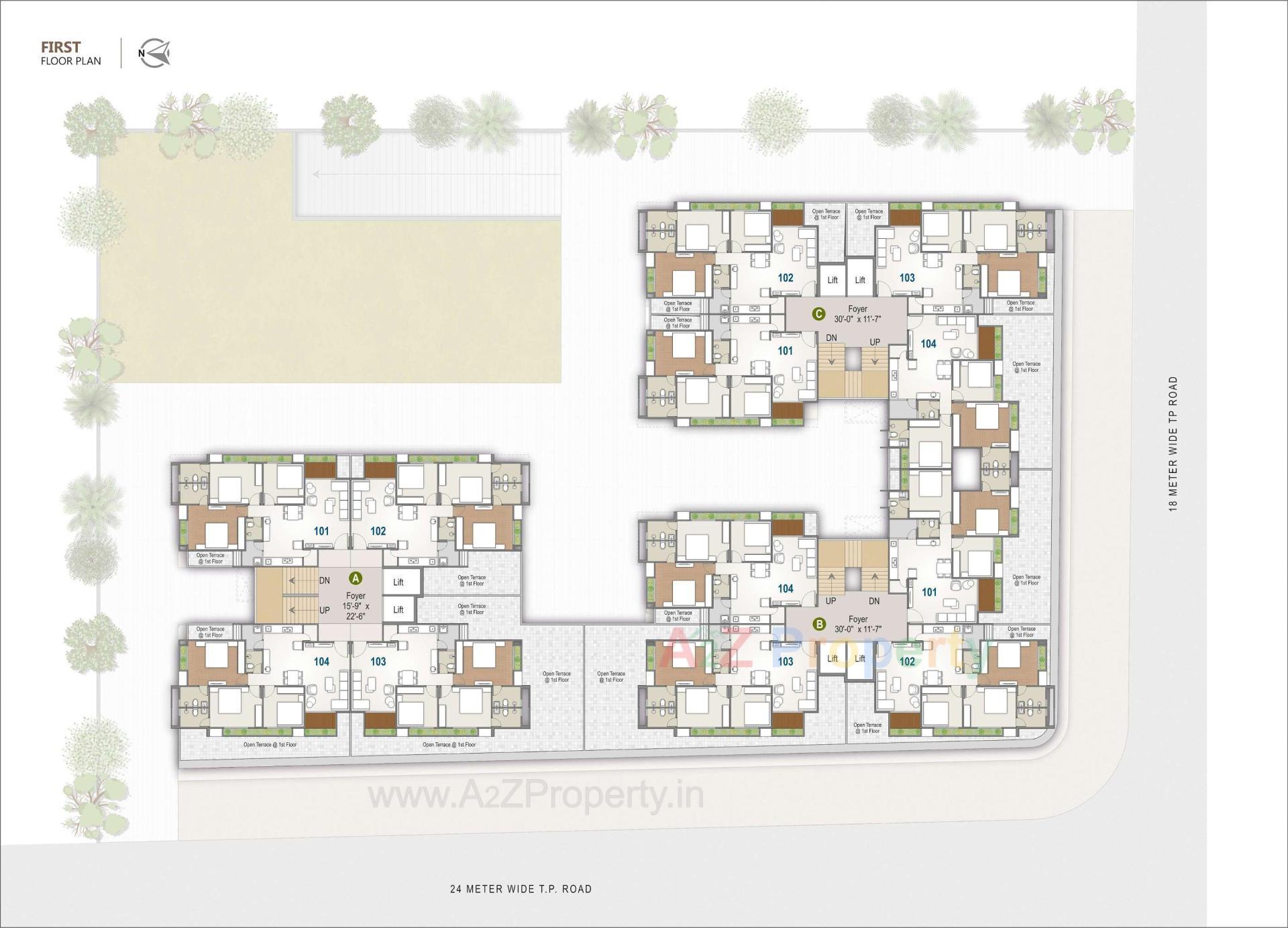 Layout of real estate project Western Sparsh located at Ahmedabad, Ahmedabad, Gujarat