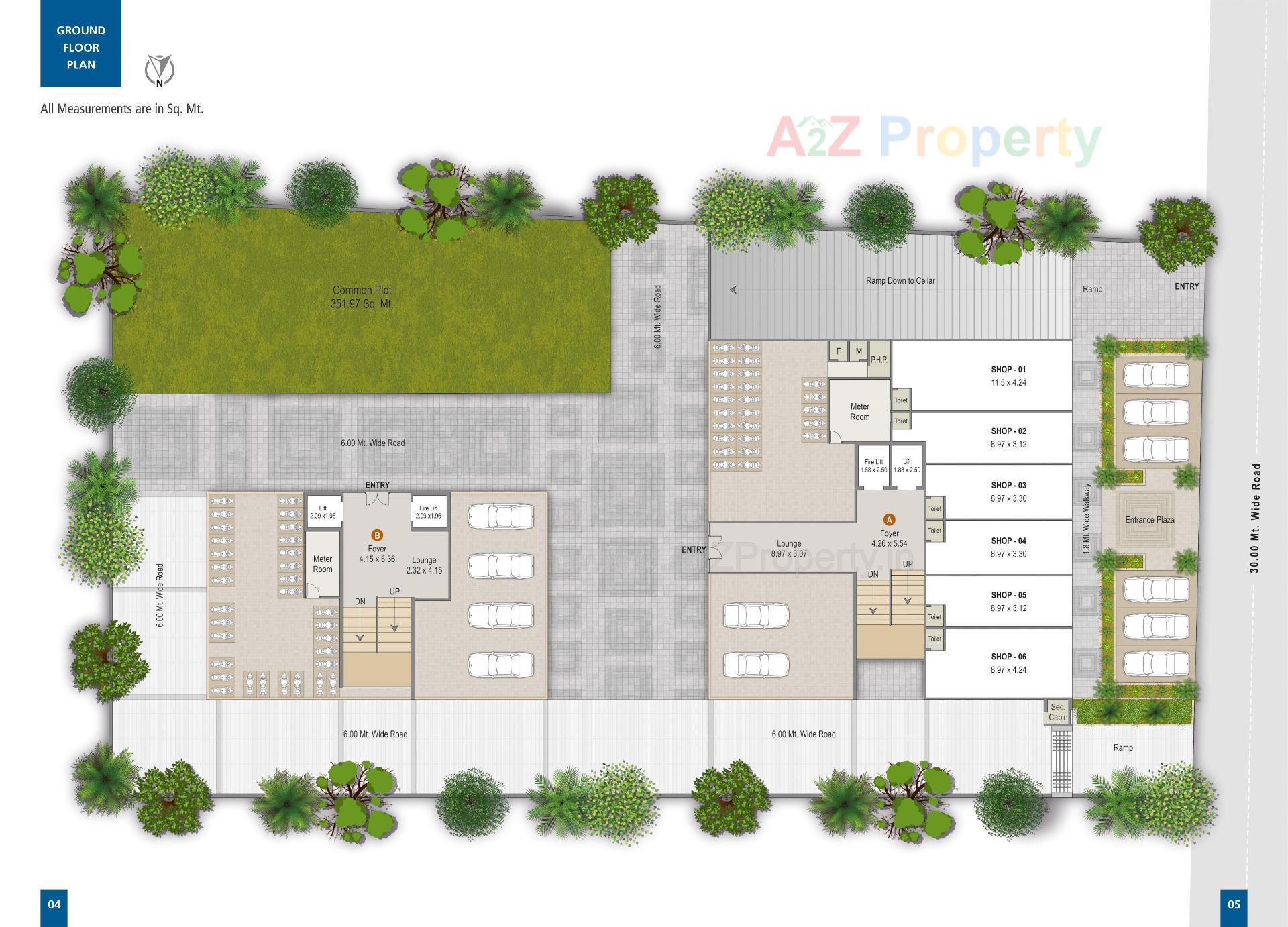 Layout of real estate project Western Unity located at Khodiyar, Ahmedabad, Gujarat