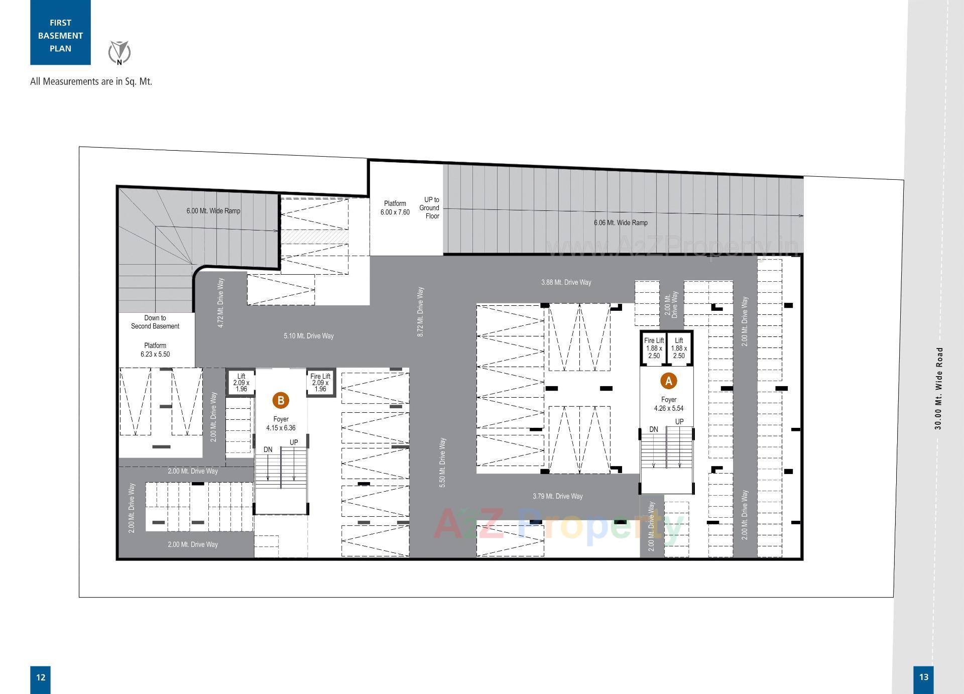 Layout of real estate project Western Unity located at Khodiyar, Ahmedabad, Gujarat