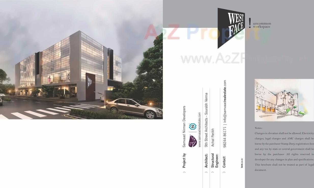 3D Elevation of real estate project Westface located at Thaltej, Ahmedabad, Gujarat