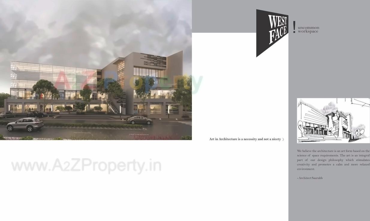 3D Elevation of real estate project Westface located at Thaltej, Ahmedabad, Gujarat