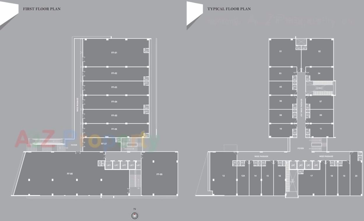 Layout of real estate project Westface located at Thaltej, Ahmedabad, Gujarat