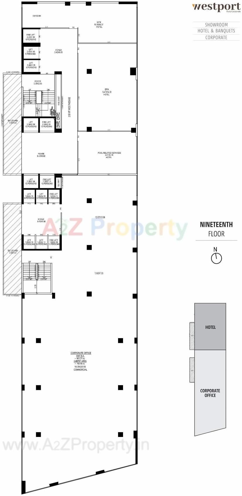 Layout of real estate project Westport located at Ahmedabad, Ahmedabad, Gujarat