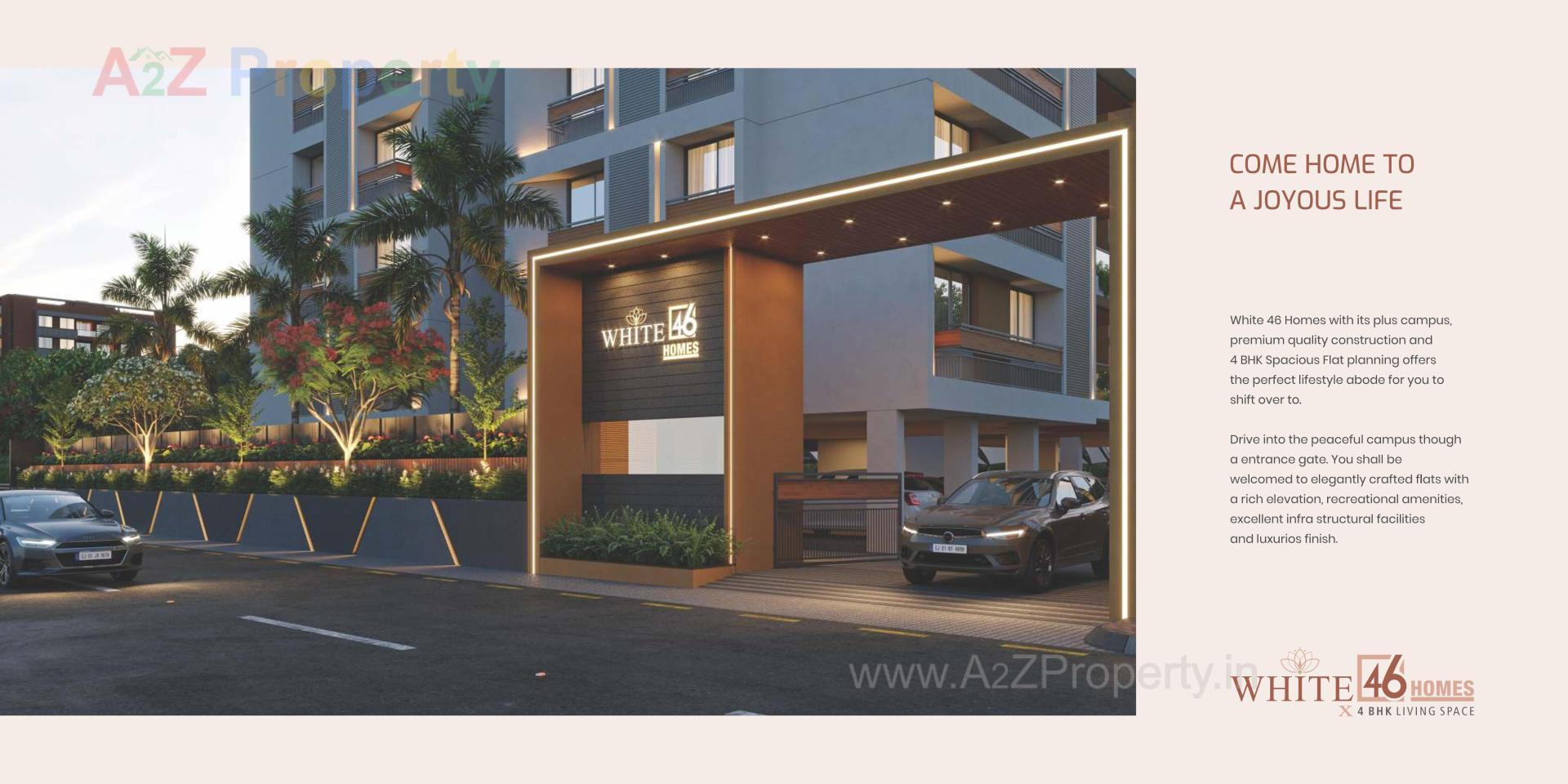 3D Elevation of real estate project White 46 Homes located at Naroda, Ahmedabad, Gujarat