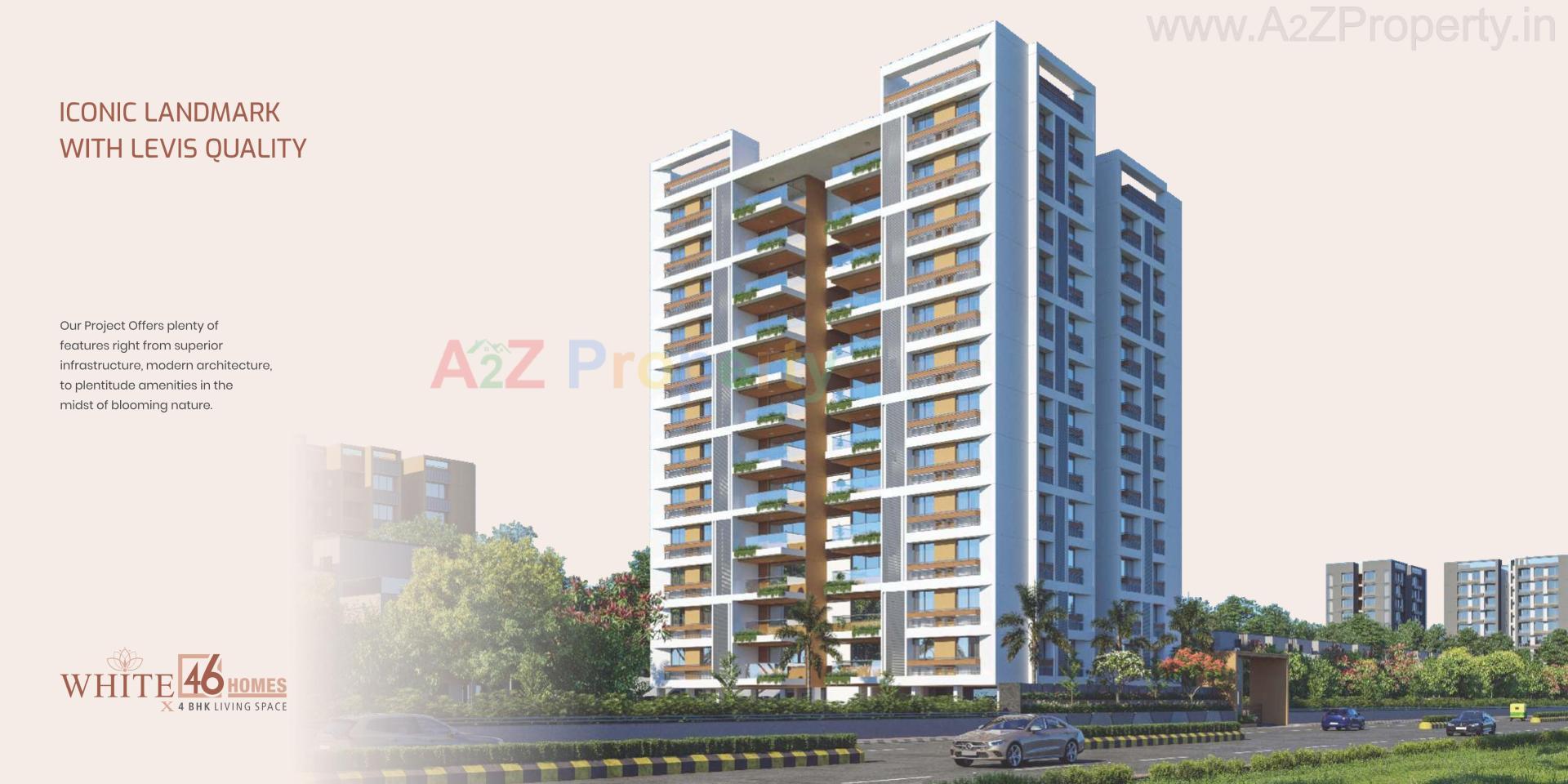 3D Elevation of real estate project White 46 Homes located at Naroda, Ahmedabad, Gujarat