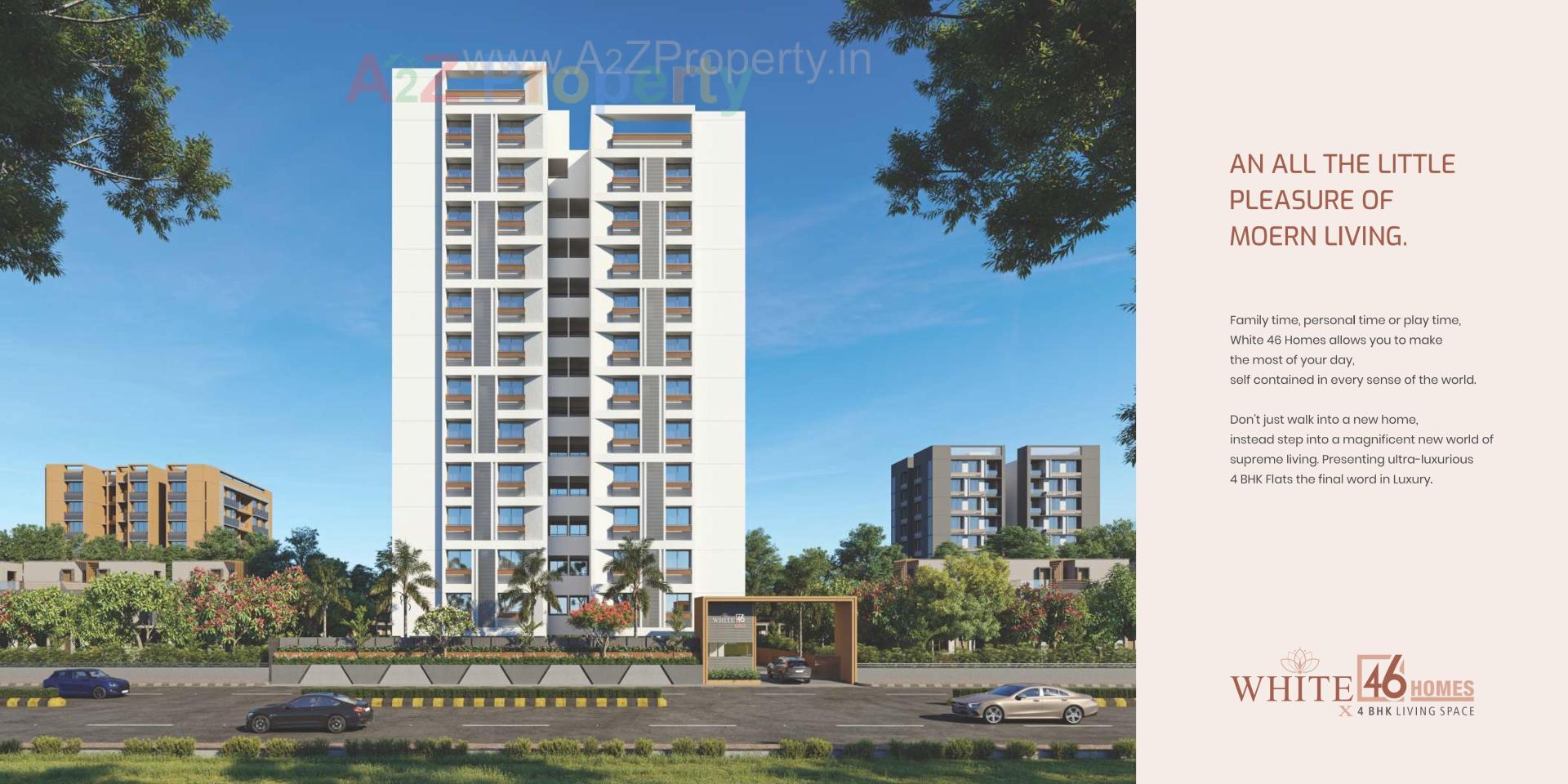 3D Elevation of real estate project White 46 Homes located at Naroda, Ahmedabad, Gujarat