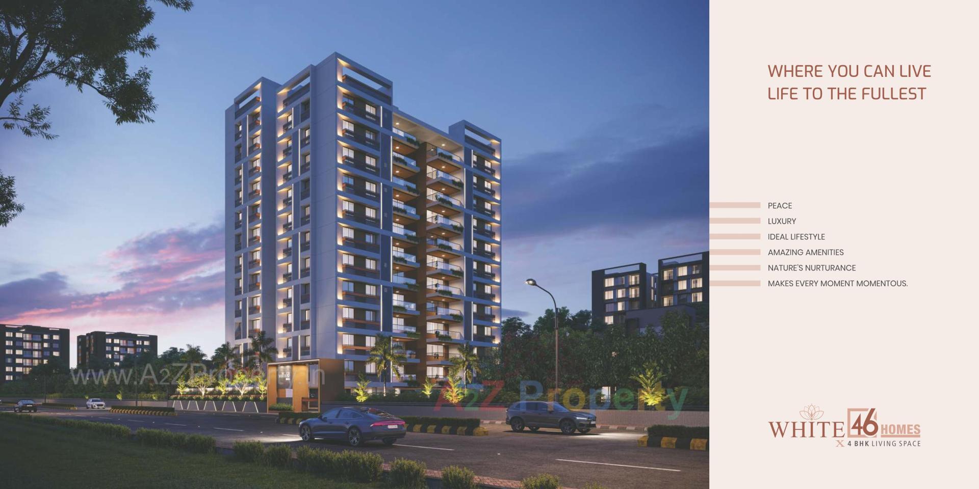 3D Elevation of real estate project White 46 Homes located at Naroda, Ahmedabad, Gujarat