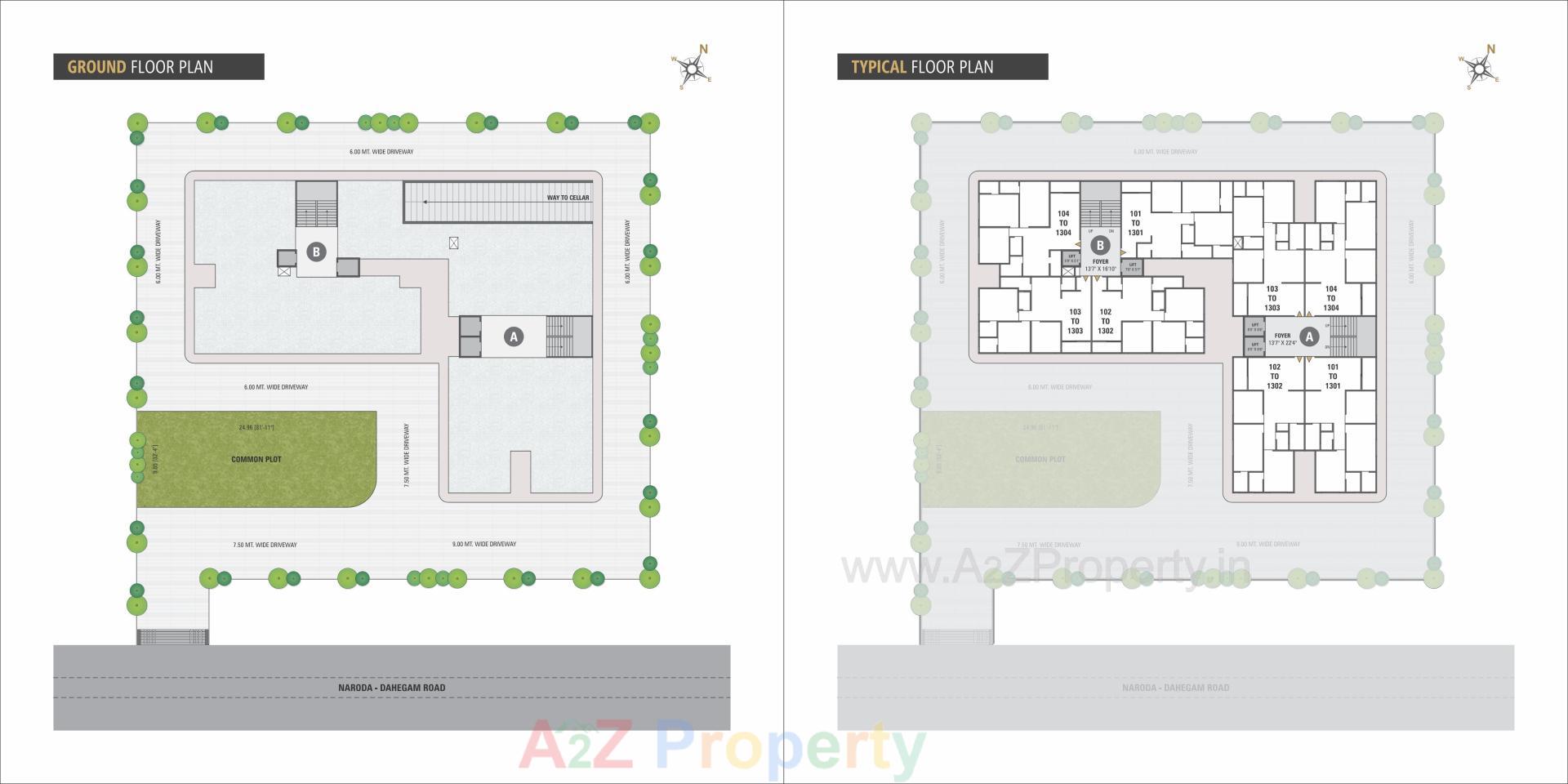Layout of real estate project White Crest located at Hanspura, Ahmedabad, Gujarat