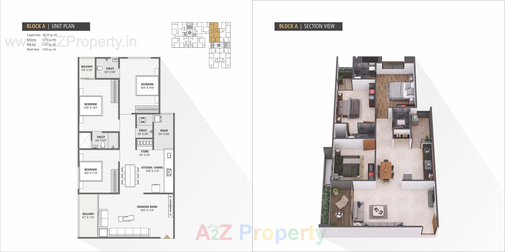 Layout of real estate project White Crest located at Hanspura, Ahmedabad, Gujarat