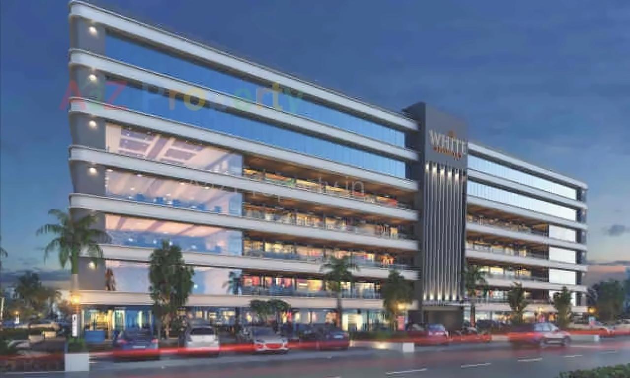 3D Elevation of real estate project White Elegance   White Business Hub located at Hanspura, Ahmedabad, Gujarat