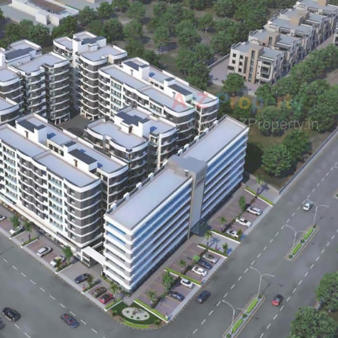 3D Elevation of real estate project White Elegance   White Business Hub located at Hanspura, Ahmedabad, Gujarat
