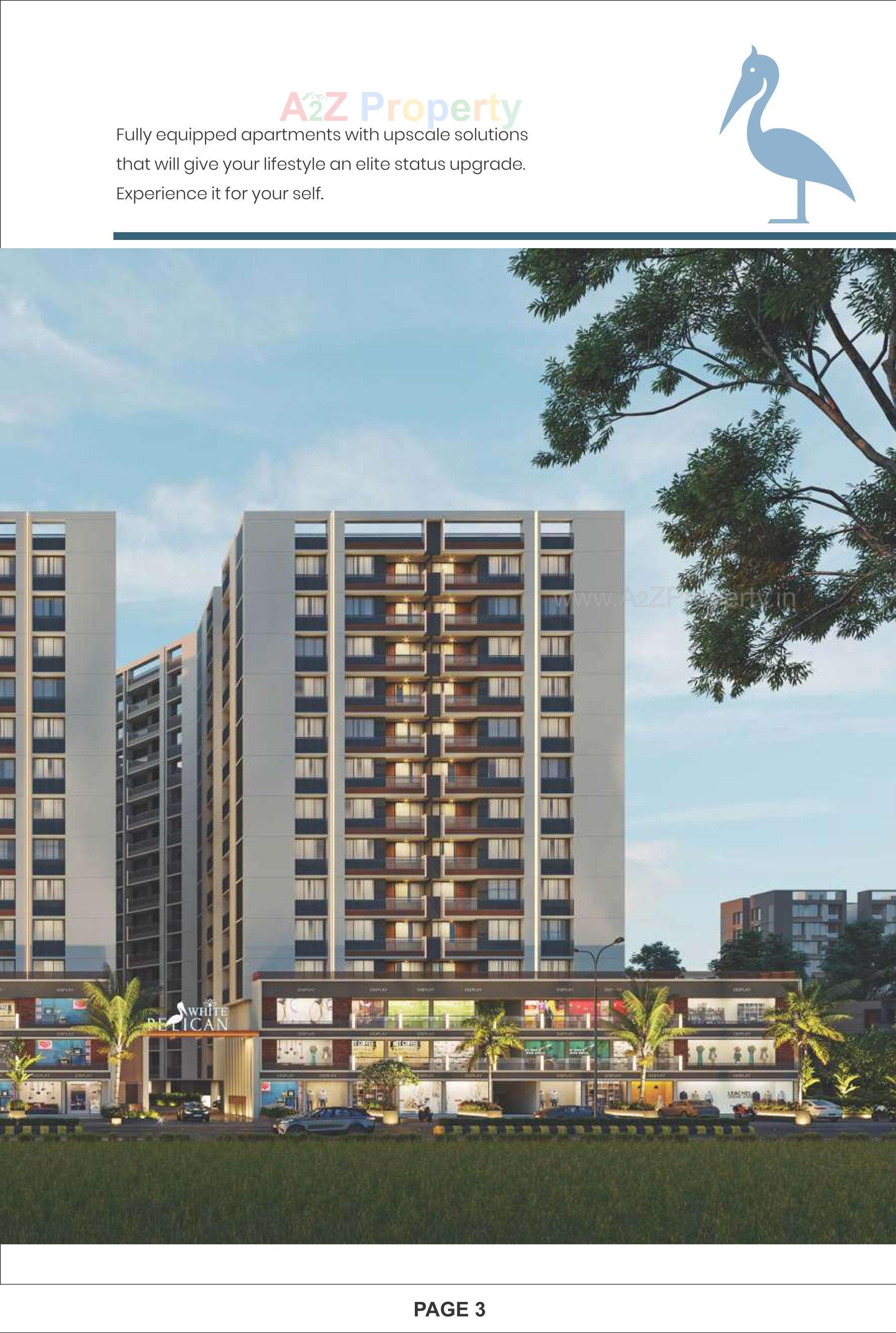 3D Elevation of real estate project White Pelican located at Muthiya, Ahmedabad, Gujarat