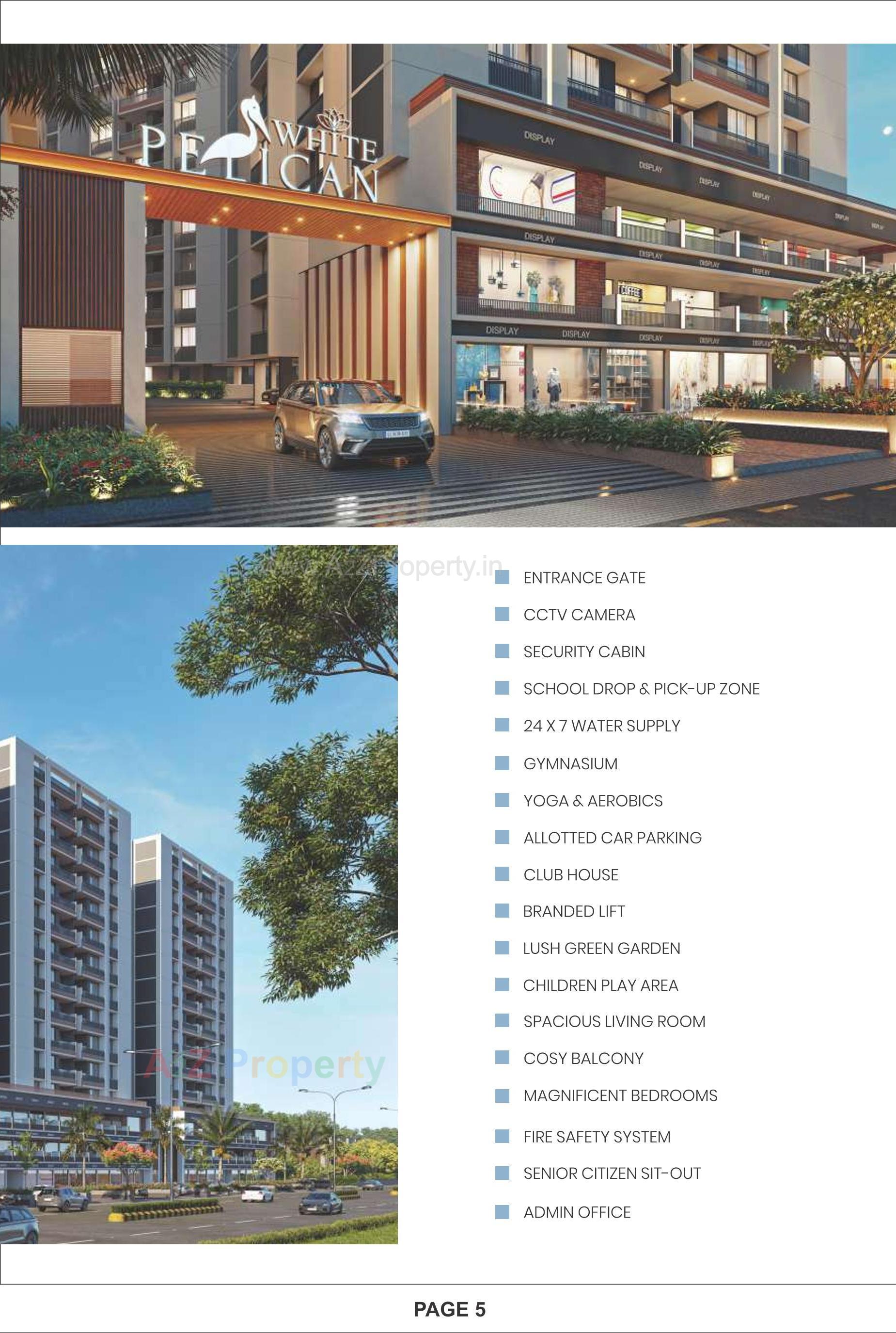 3D Elevation of real estate project White Pelican located at Muthiya, Ahmedabad, Gujarat