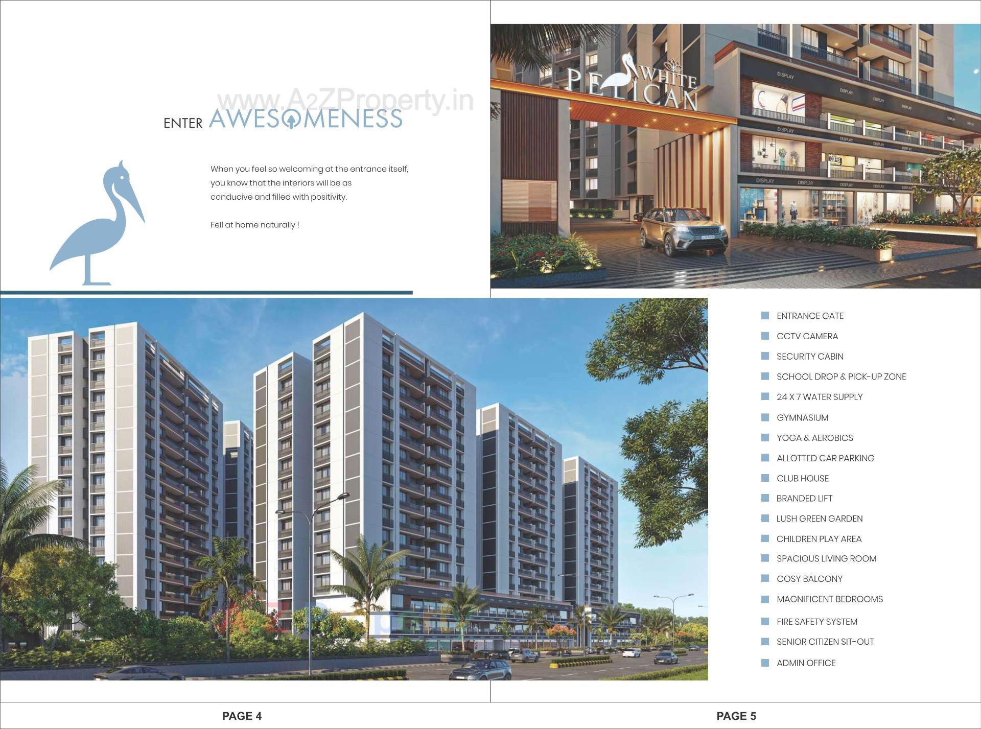 3D Elevation of real estate project White Pelican located at Muthiya, Ahmedabad, Gujarat