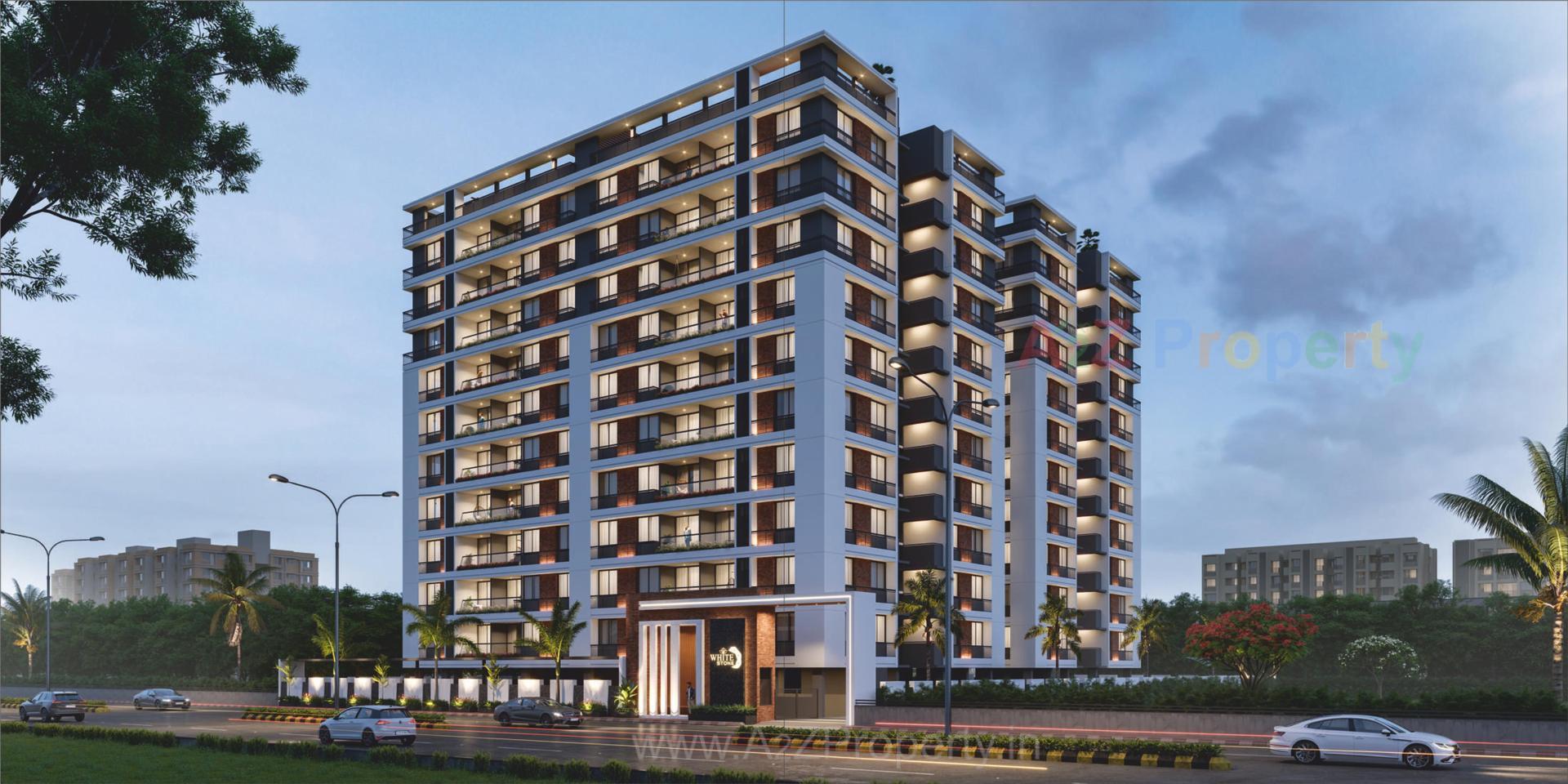 3D Elevation of real estate project White Stone located at Ahmedabad, Ahmedabad, Gujarat
