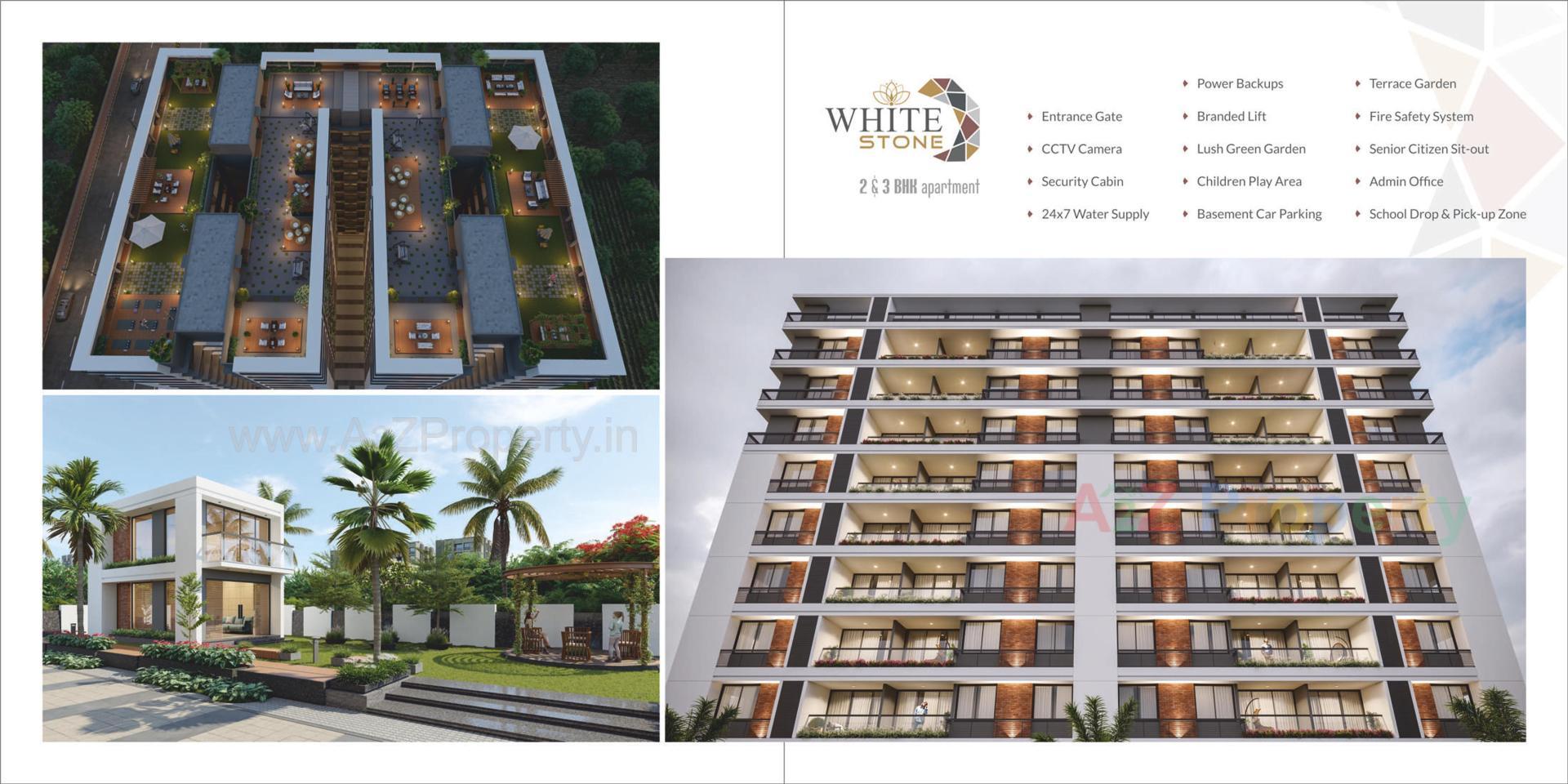 3D Elevation of real estate project White Stone located at Ahmedabad, Ahmedabad, Gujarat